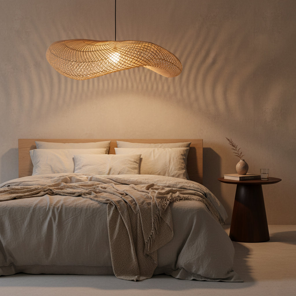 Hanglamp Wave rotan XXL