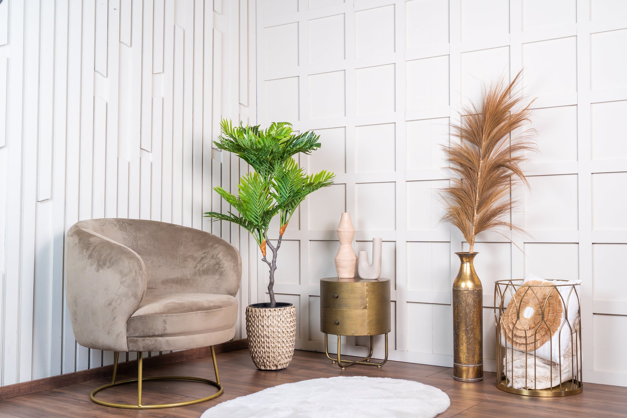 Kunstplant Tropische mini palm 120cm