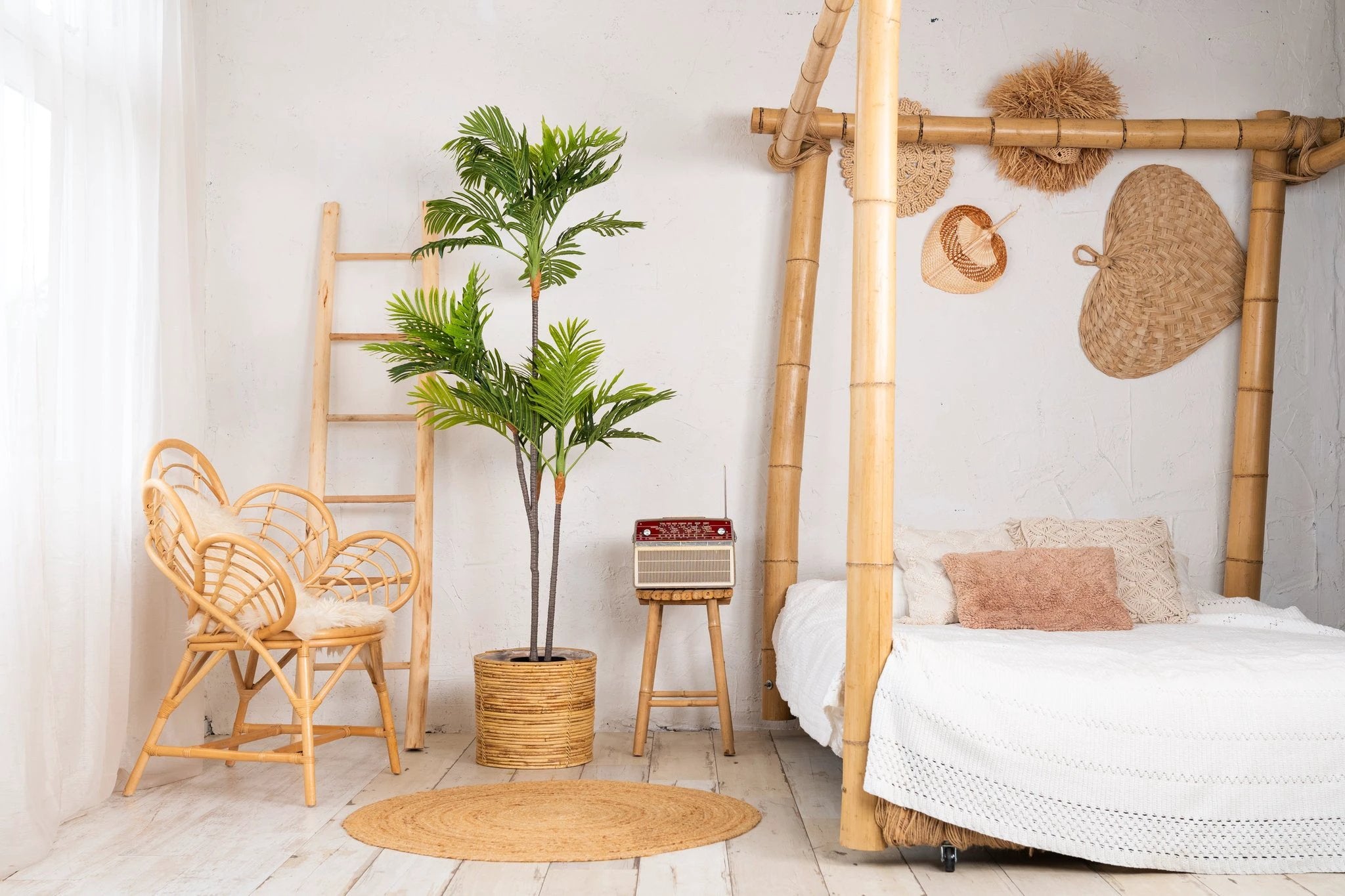 Kunstplant Tropische mini palm 170cm by NeverLeafs