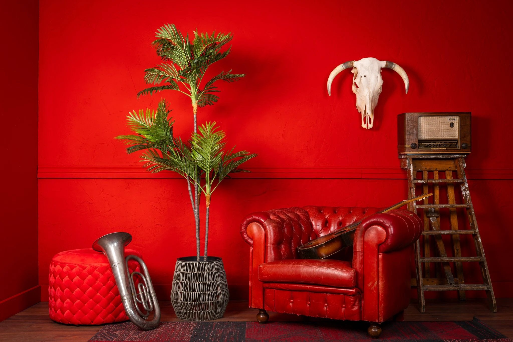 Kunstplant Tropische mini palm 170cm by NeverLeafs