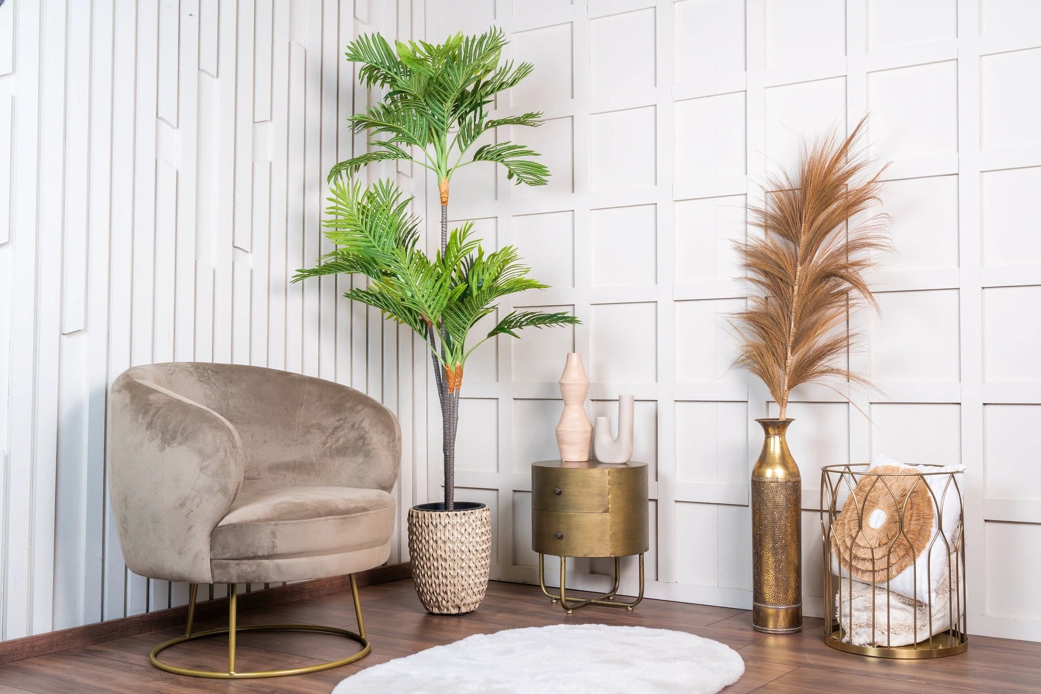 Kunstplant Tropische mini palm 170cm by NeverLeafs