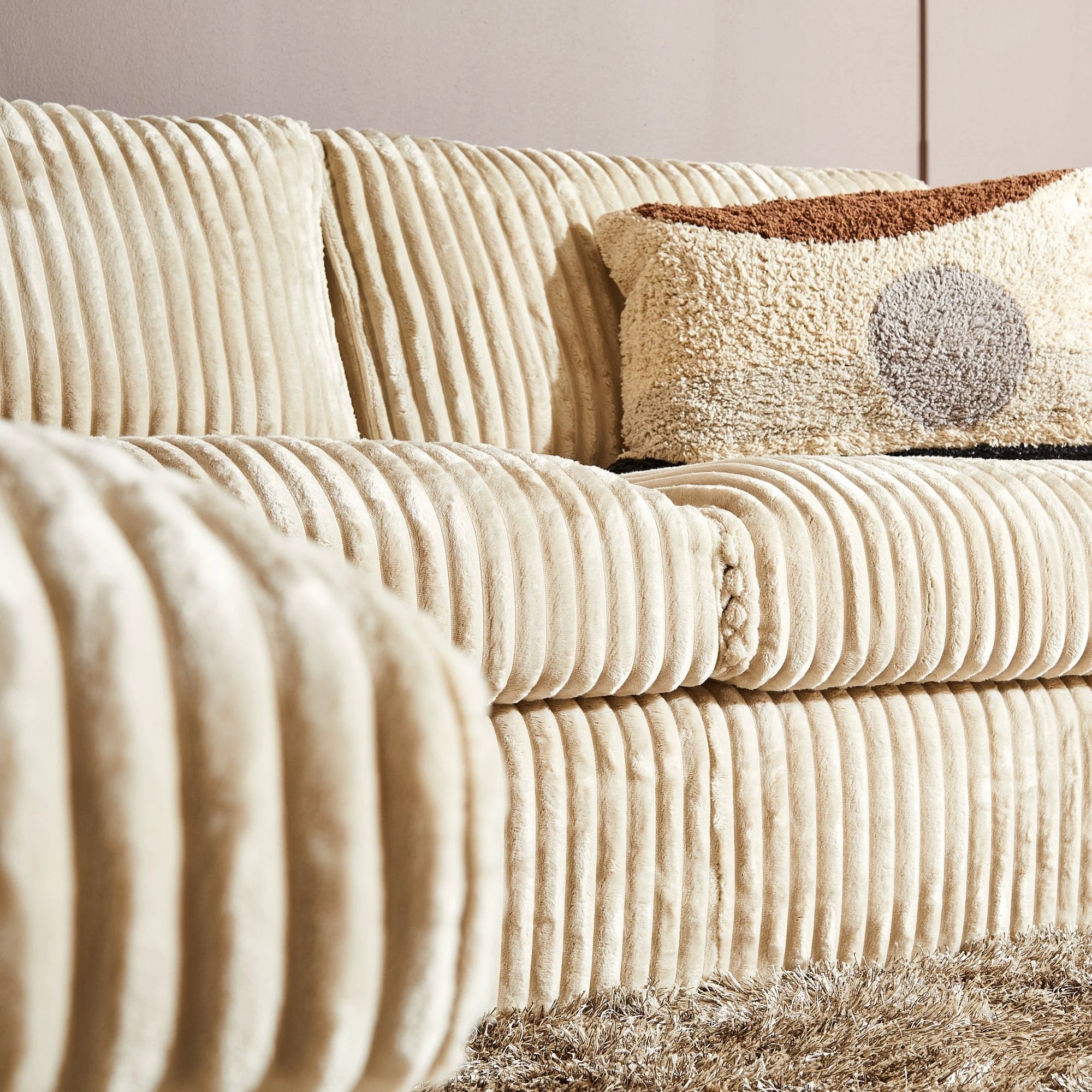 MySofa Teddy | Divan links + 2,5-zits | beige by Starfurn