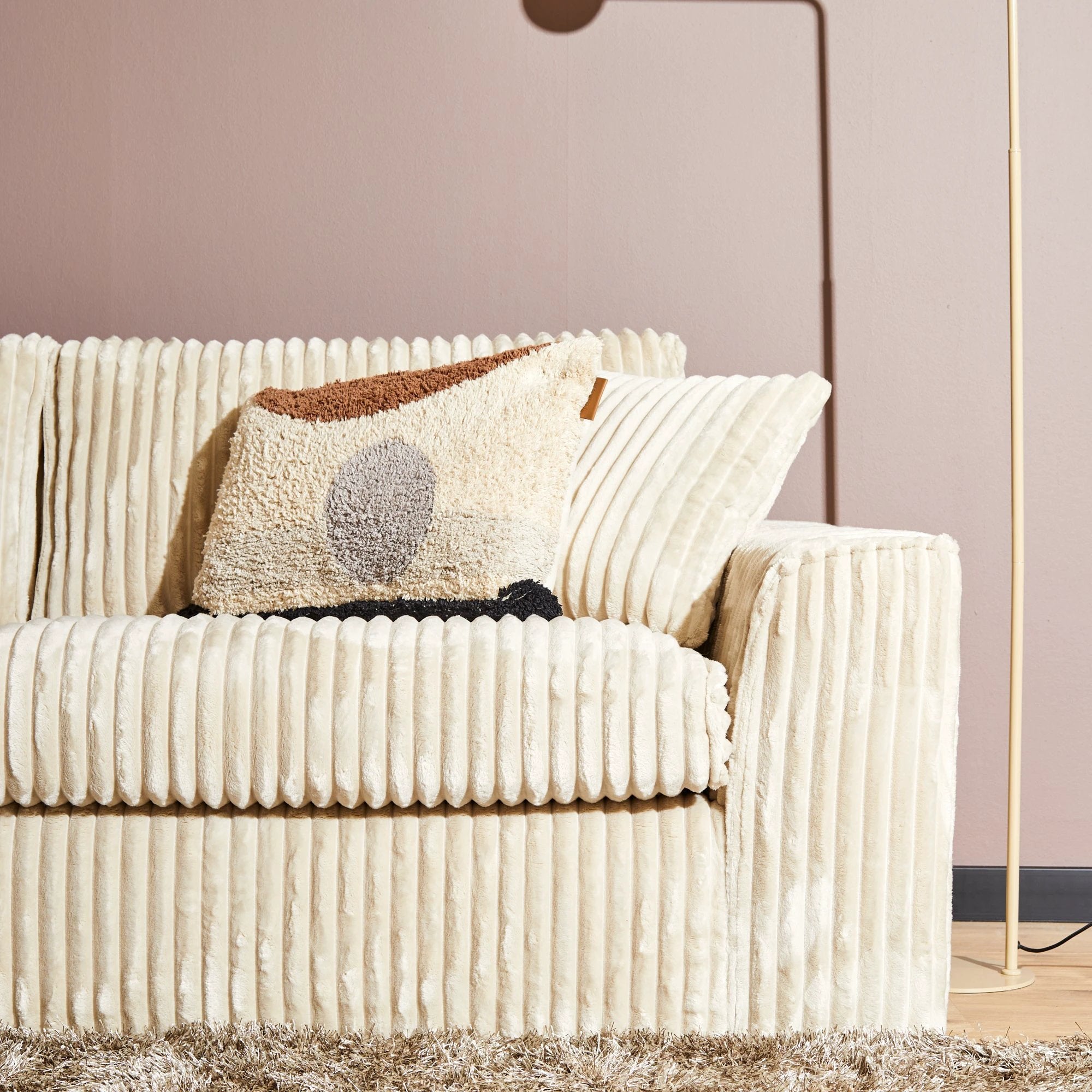 MySofa Teddy | 2,5-zits + divan rechts | beige by Starfurn