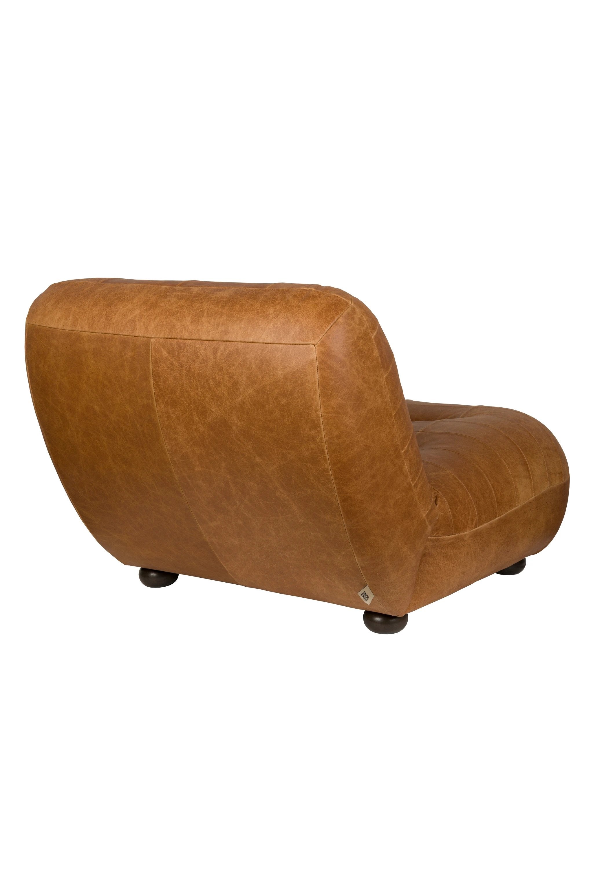 Fauteuil Wyatt Wax Leather Cognac by Dutchbone