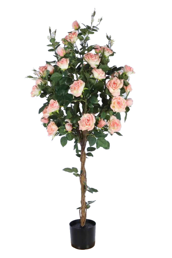 Kunstplant boom met rozen 140cm