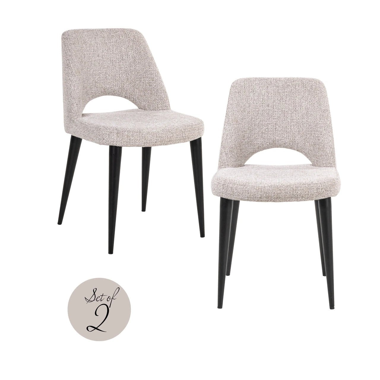 Eetkamerstoel Tabitha naturel chique brandvertragend (set van 2) by Richmond Interiors