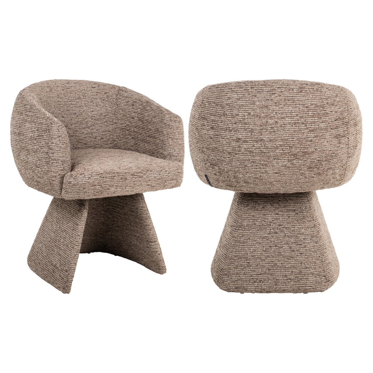 Eetkamerstoel Quiriro mocca lineaire swivel