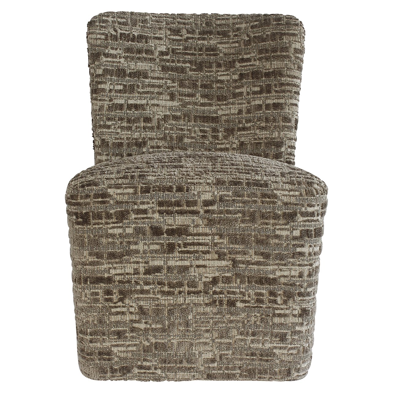 Stoel Lorain met wieltjes greige dalia