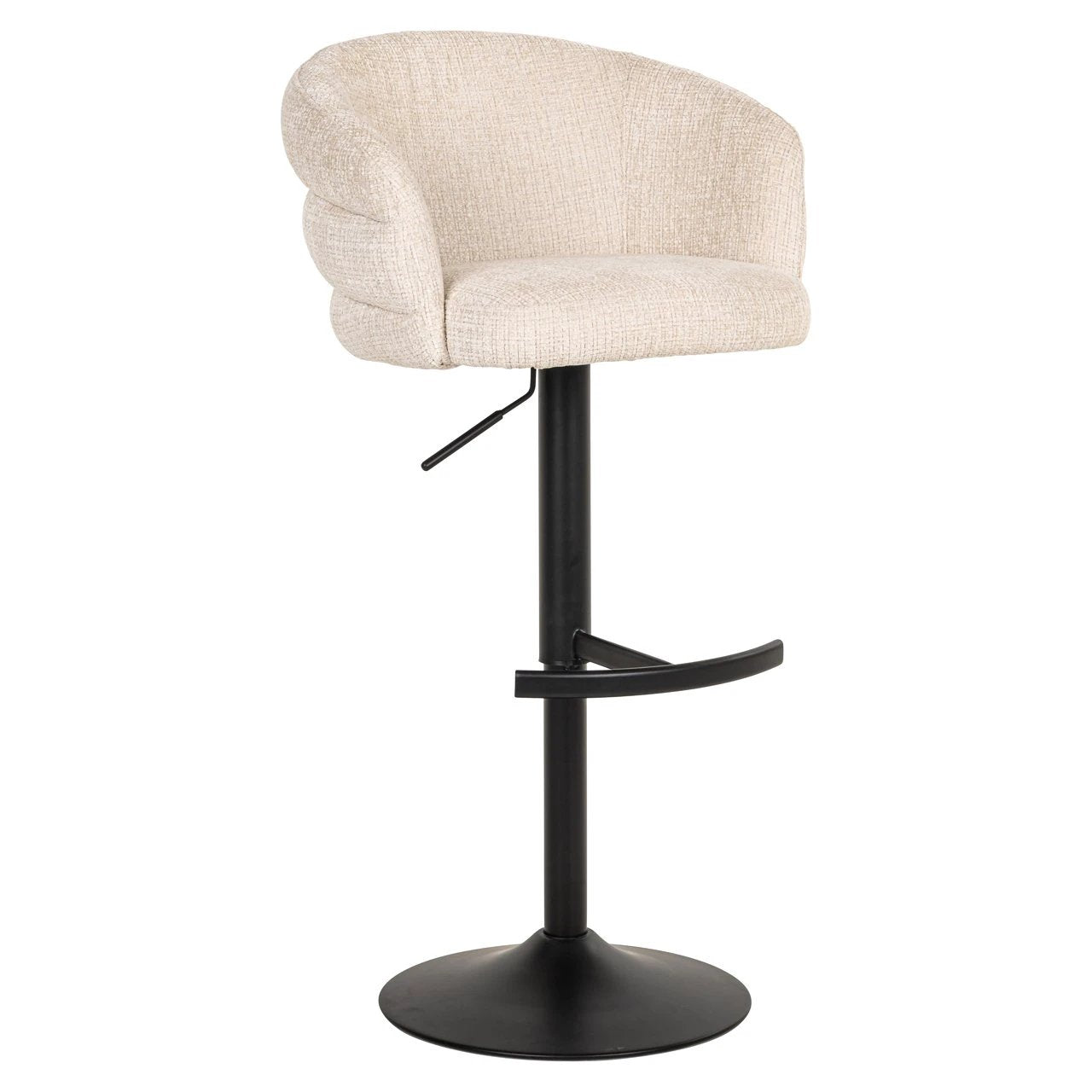 Barstoel Nikki Niagara beige draaibaar vlamvertragend by Richmond Interiors