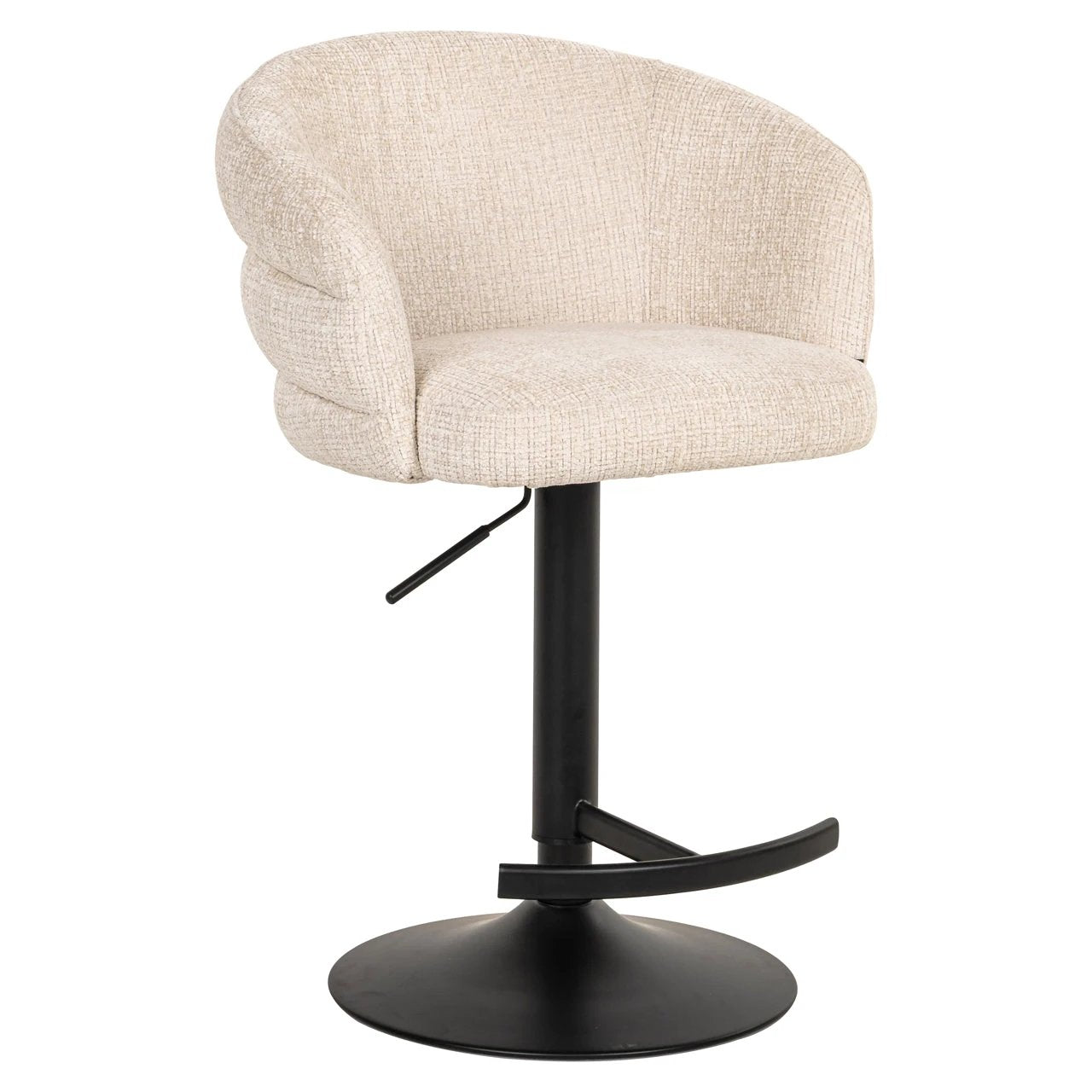 Barstoel Nikki Niagara beige draaibaar vlamvertragend by Richmond Interiors