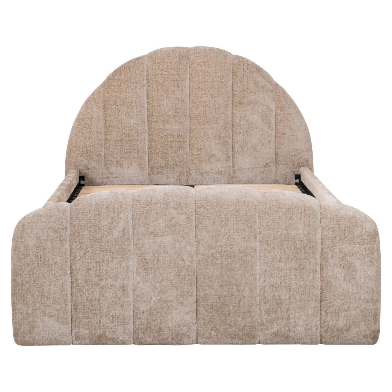 Bed Pixie leemkleurige chenille 120x200 met uittrekbed by Richmond Interiors