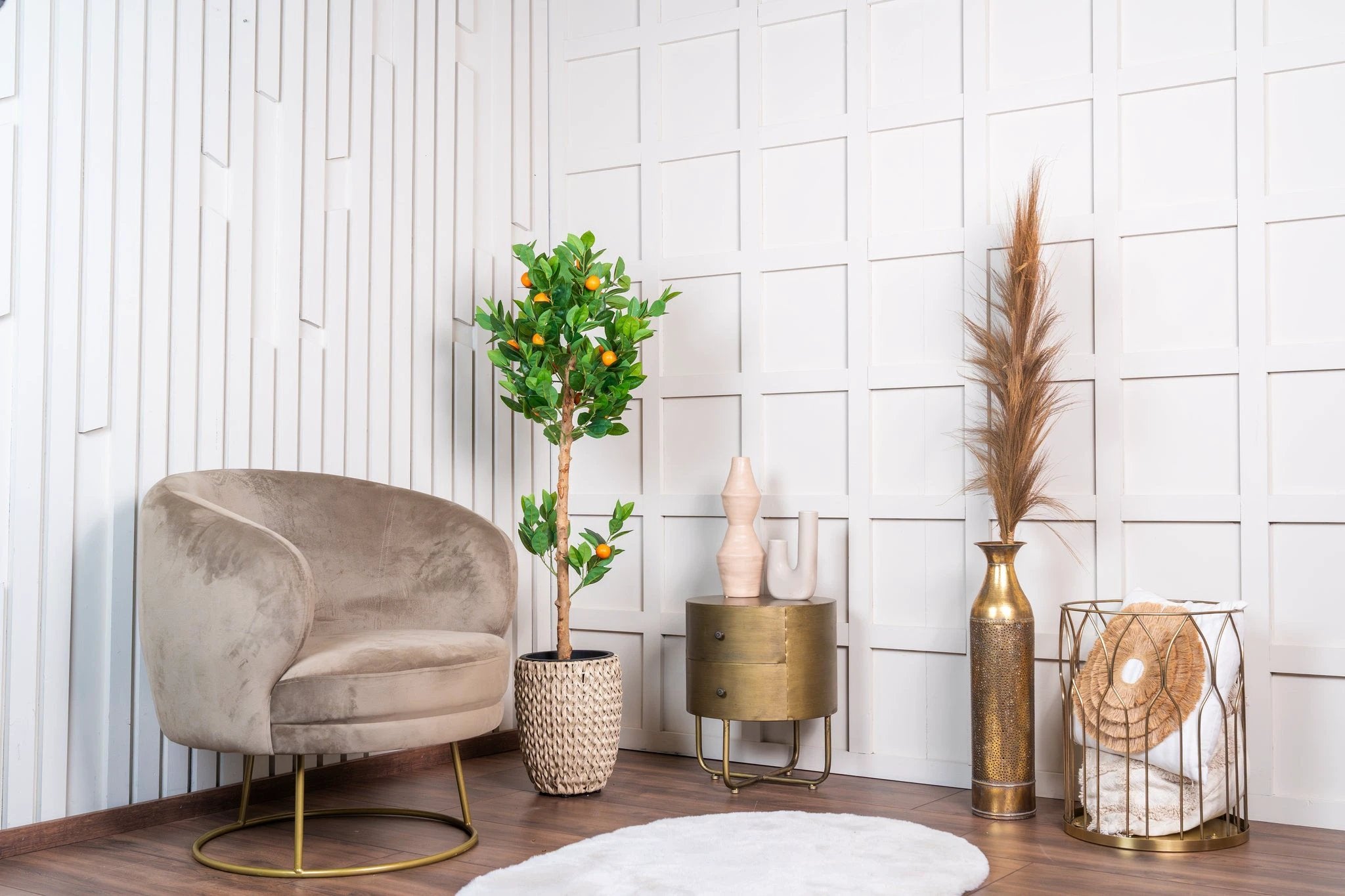 Kunstplant Sinaasappelboom 130cm by NeverLeafs