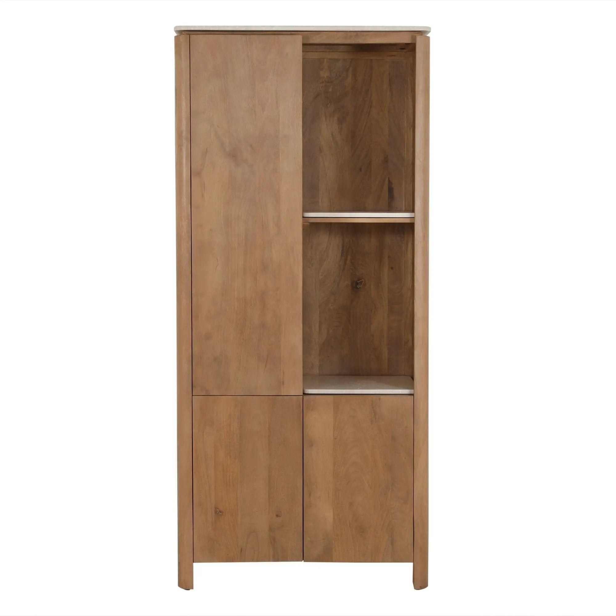 Bovenblad voor vakkenkast Dallas, beige marmer by depauwwonen