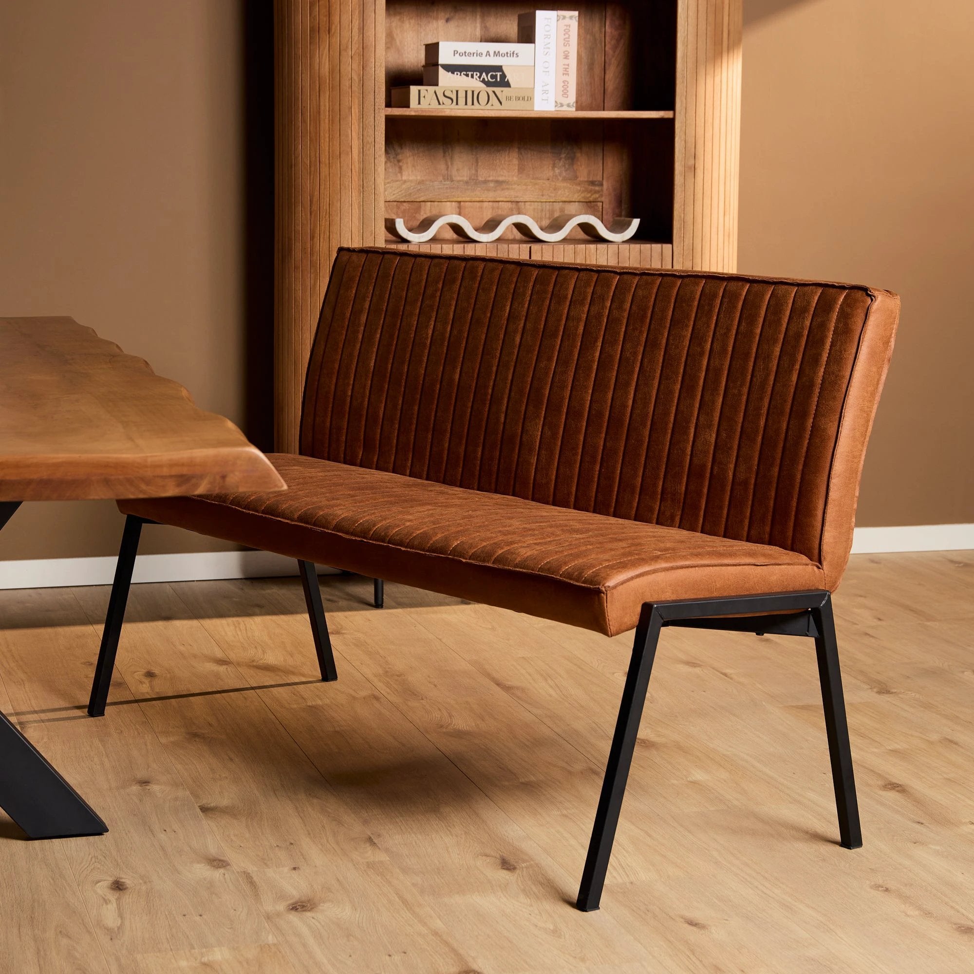 Eetkamerbank Tivoli Bull | 155 cm | Cognac by Starfurn