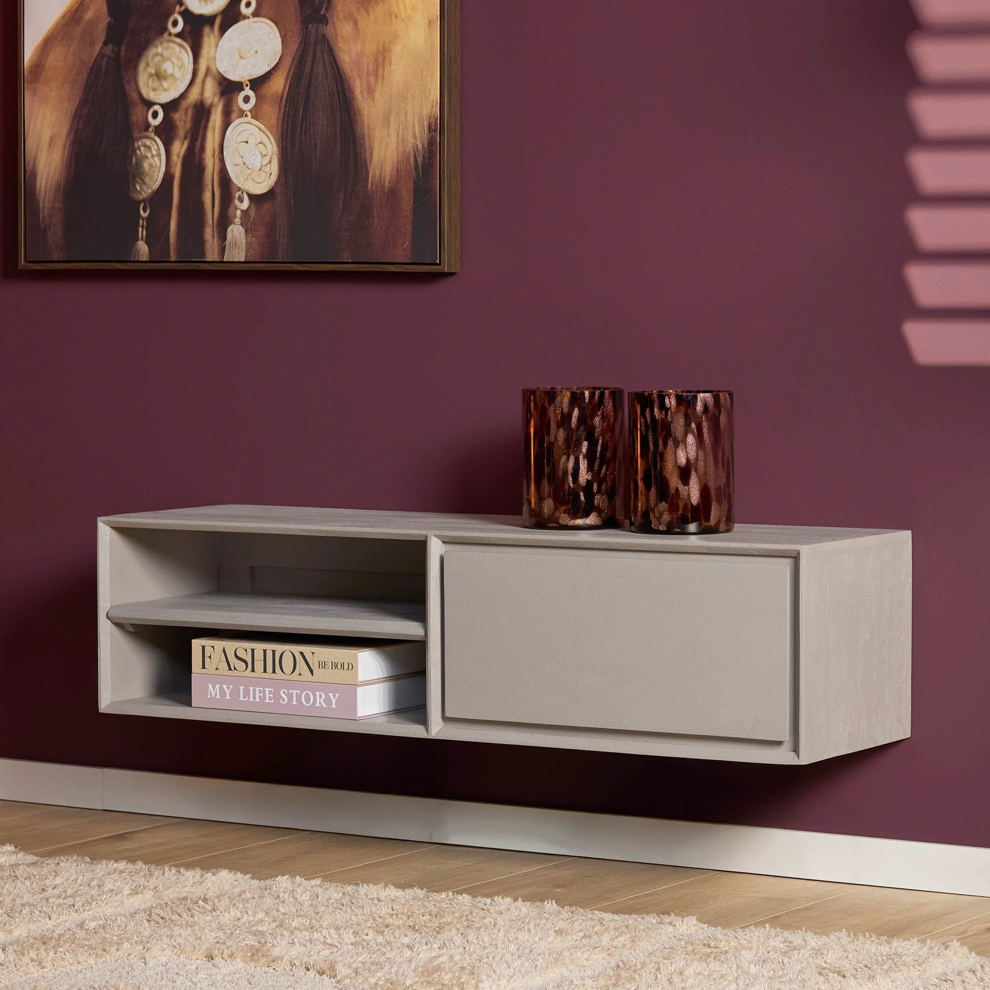 Zwevend tv-meubel Ambiance Taupe | 120 cm by Starfurn