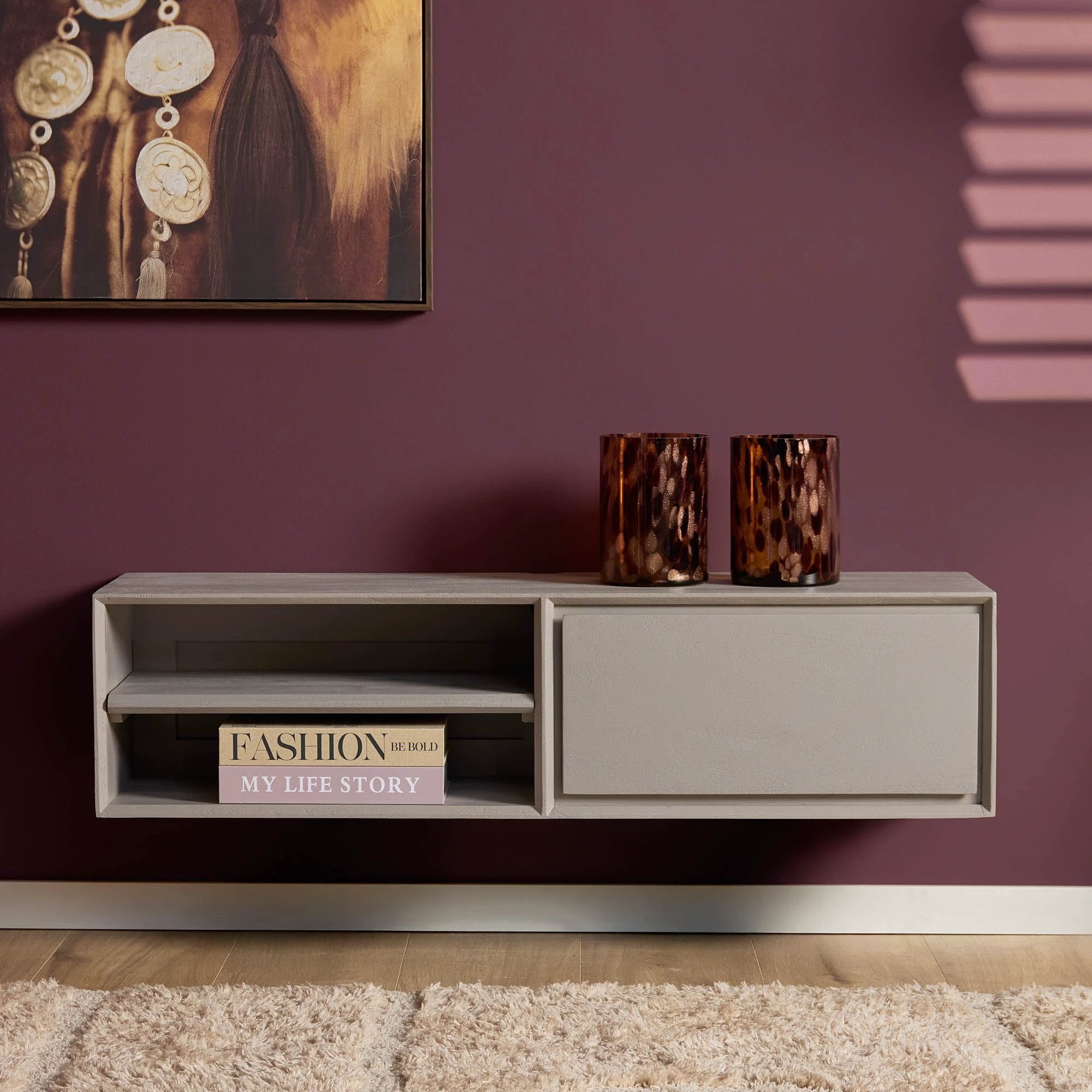 Zwevend tv-meubel Ambiance Taupe | 120 cm by Starfurn