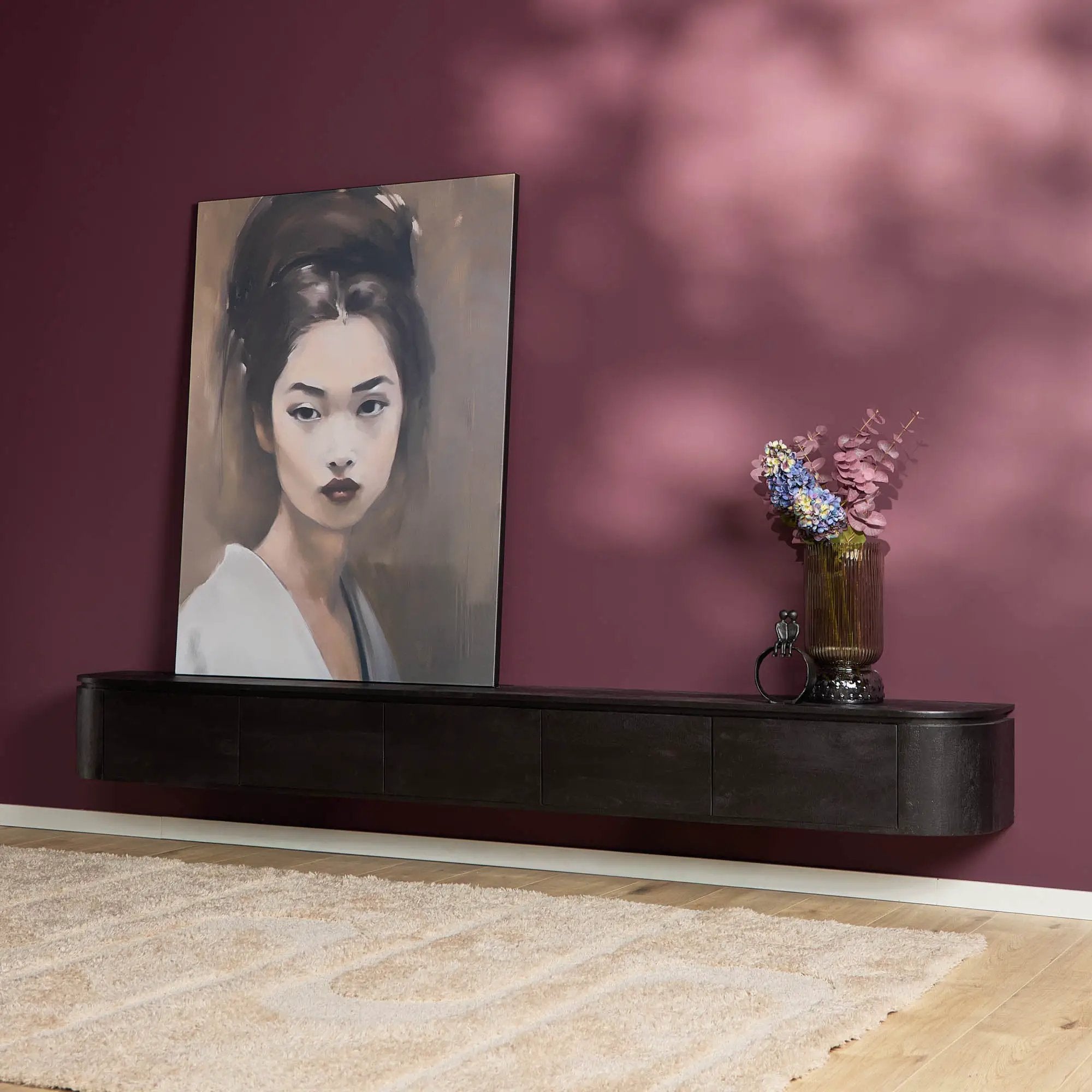 Tv meubel Excellent Zwart | 280 cm by depauwwonen