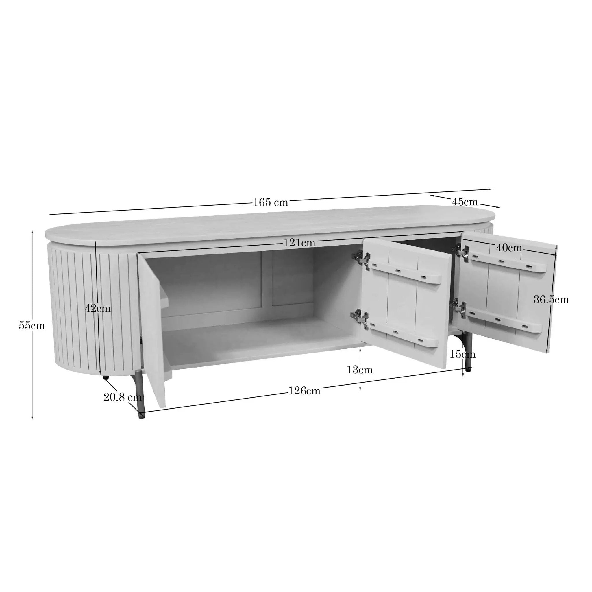 TV-meubel Solana zand mangohout 165 cm by depauwwonen