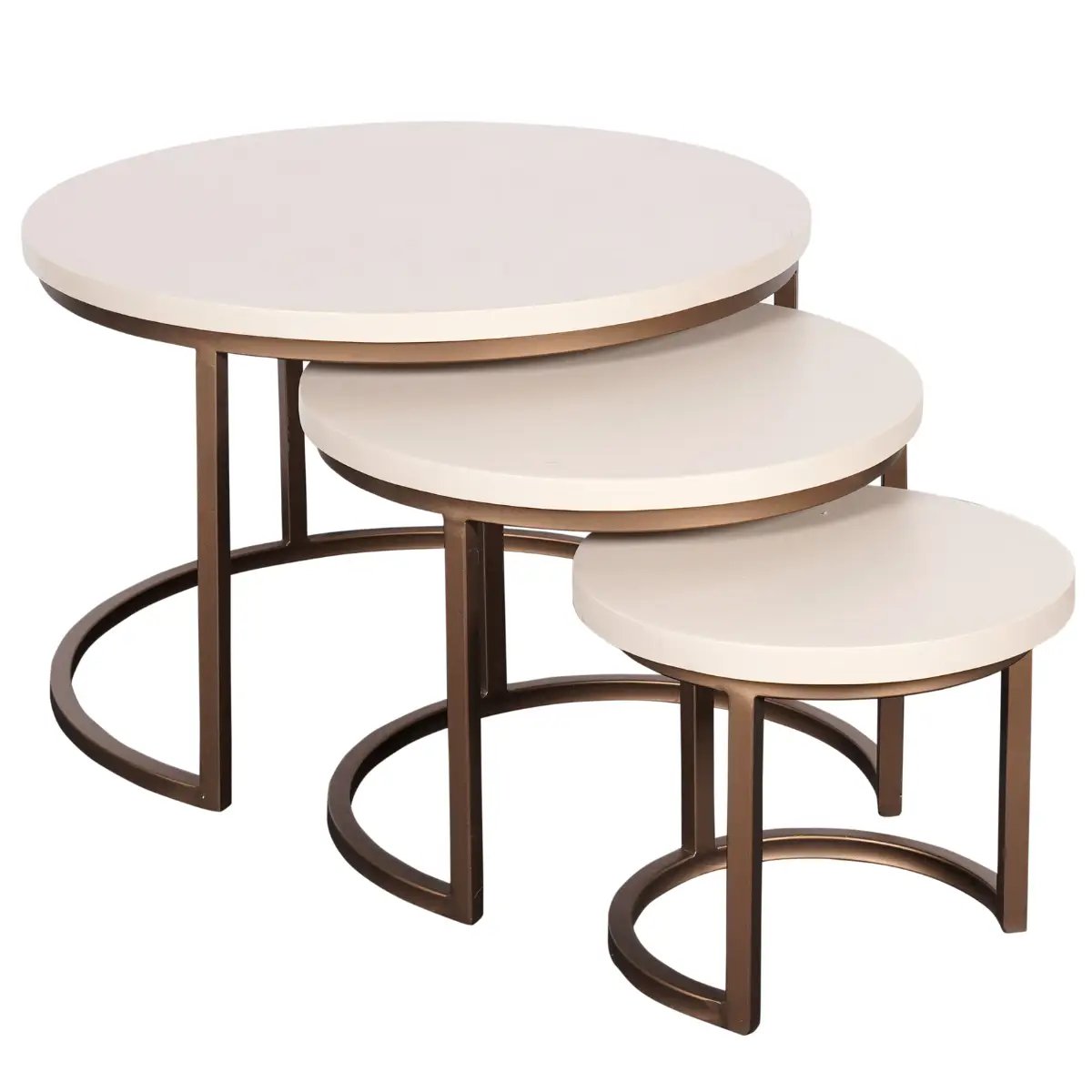 Salontafel Madison Zand | 70 cm | set van 3 by depauwwonen