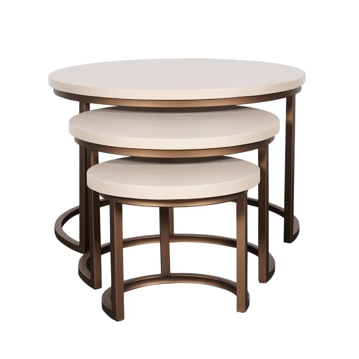 Salontafel Madison Zand | 70 cm | set van 3 by depauwwonen