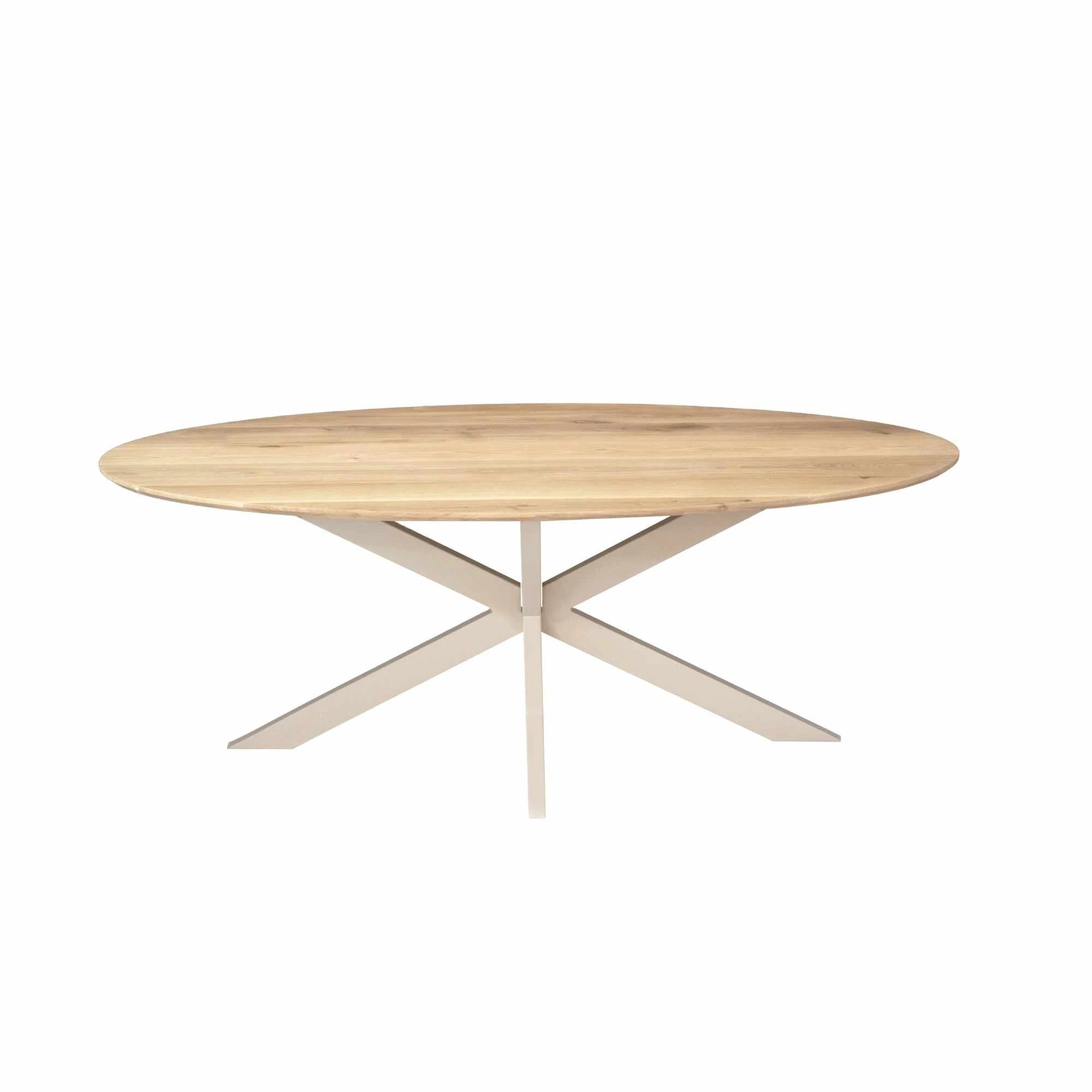 Ferris Oak Dining Table | Oval 180 cm | Natural | Sand Legs by depauwwonen