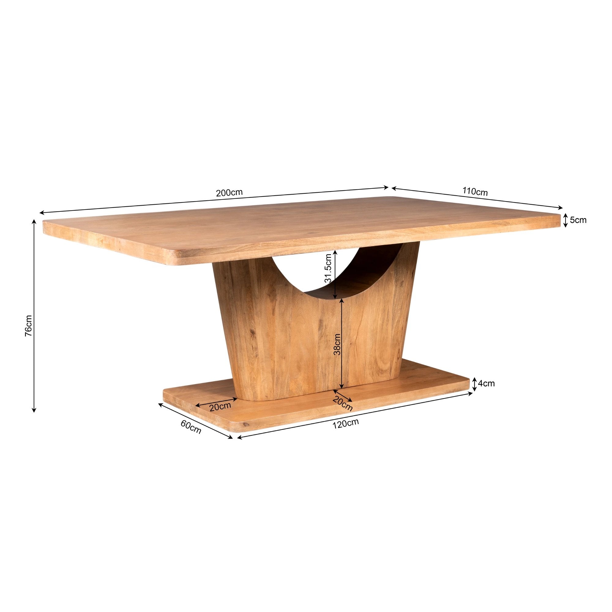 Eettafel Voco | 200 cm | Naturel by Starfurn