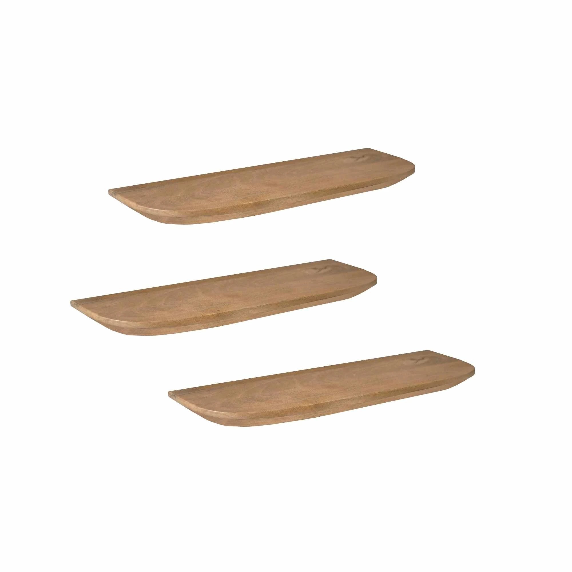 Wandplank Gusta licht mango | 60 cm | Set van 3 by depauwwonen