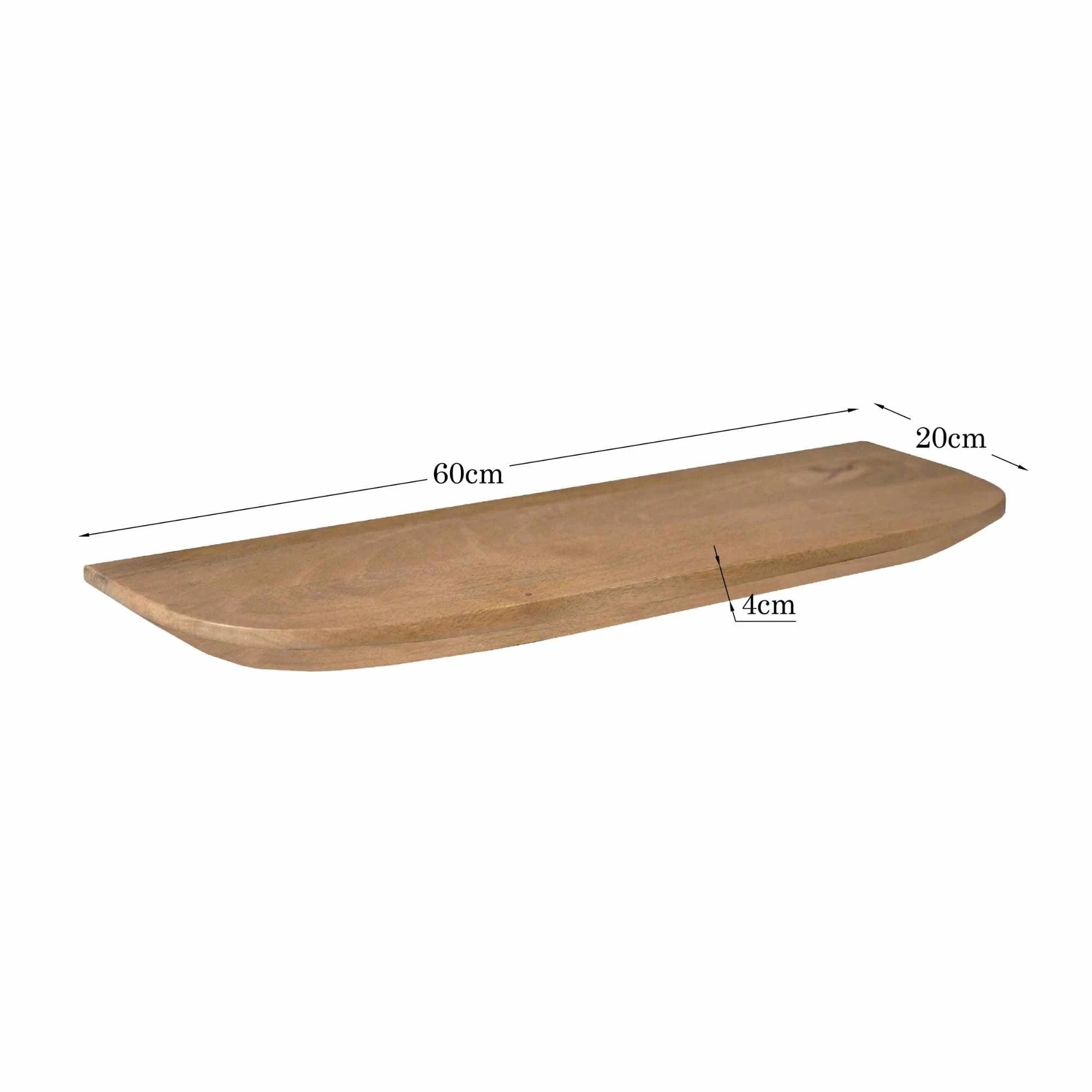 Wandplank Gusta licht mango | 60 cm | Set van 3 by depauwwonen