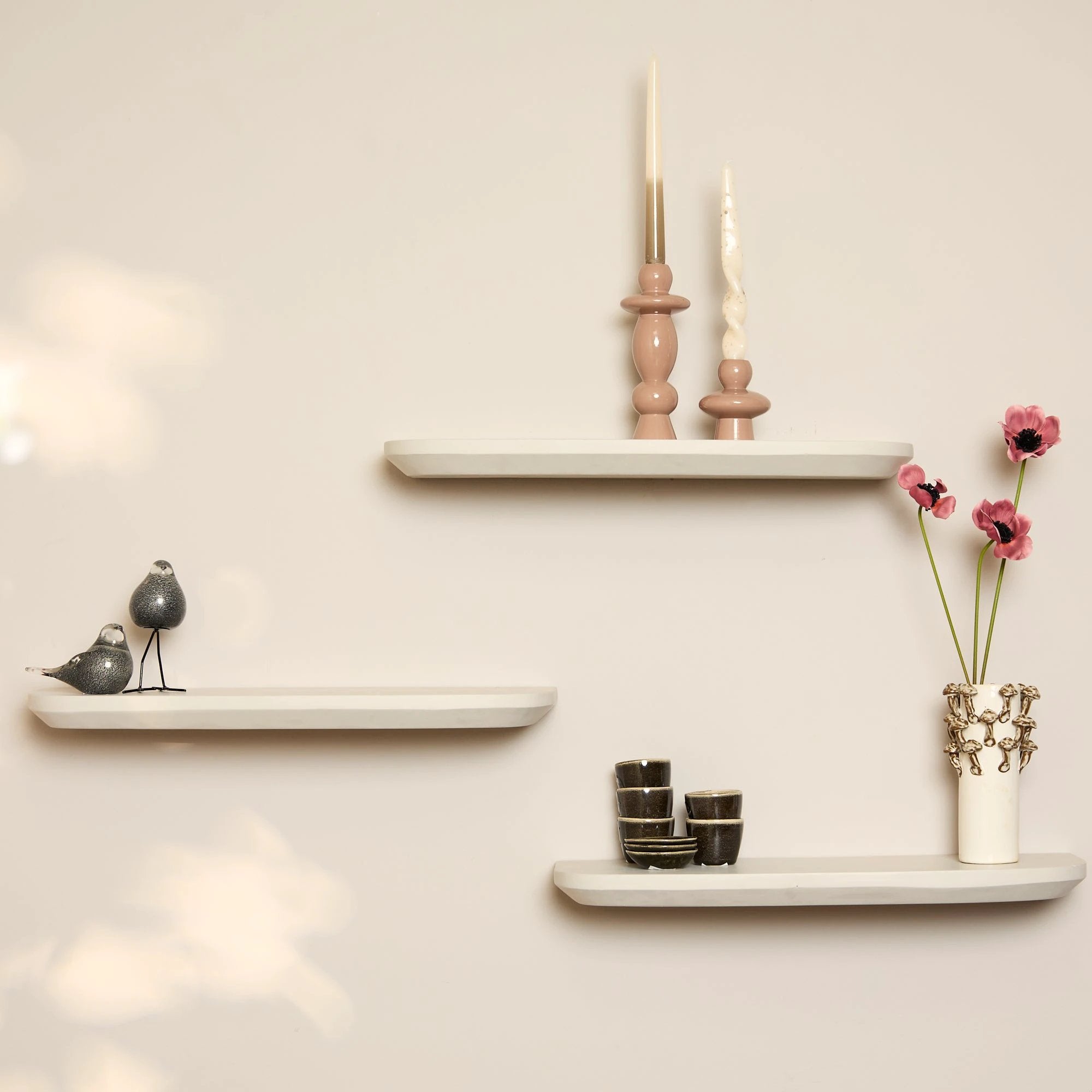 Wandplank Gusta Sand | 60 cm | Set van 3 by Starfurn