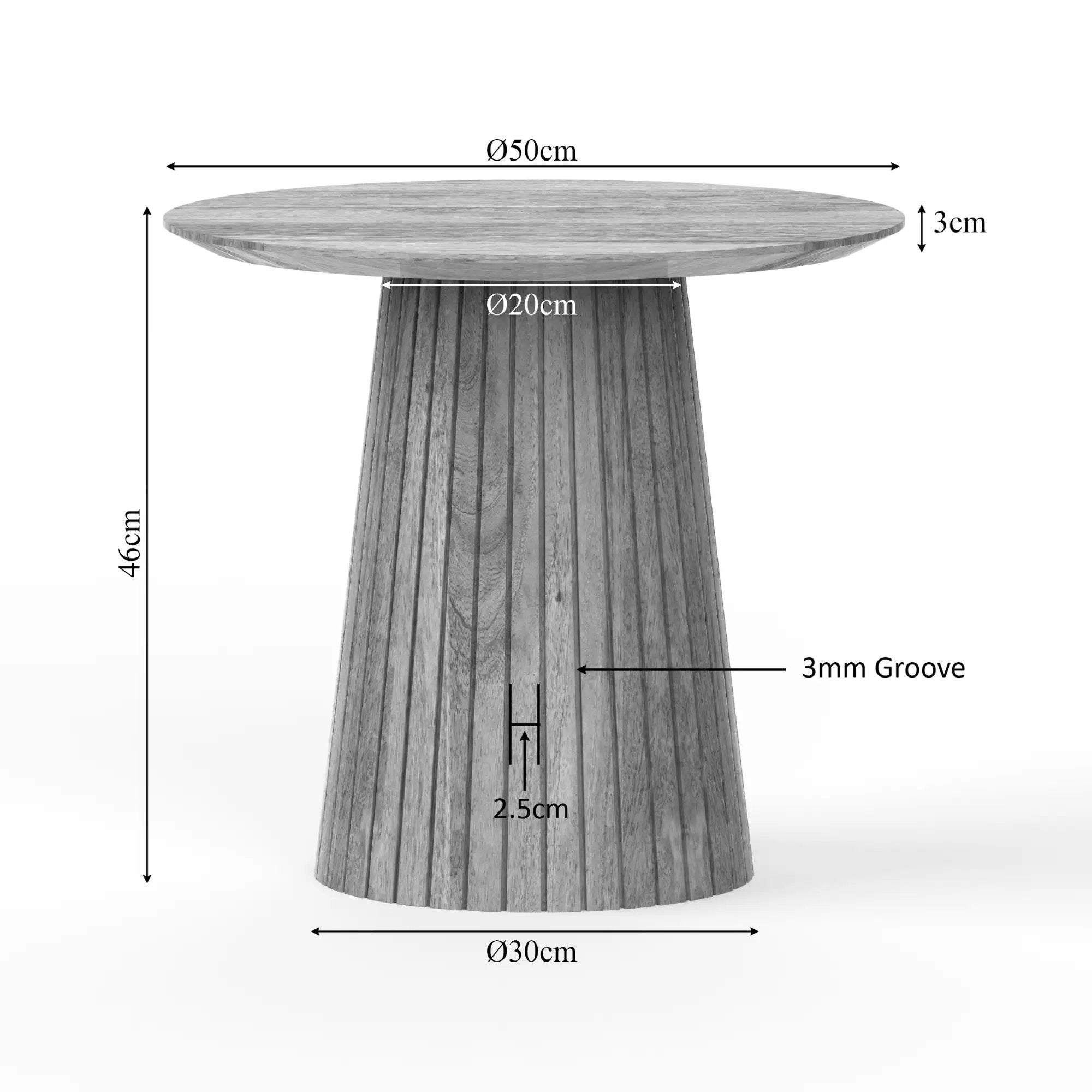 Salontafel Solana | 50 cm | Taupe by depauwwonen