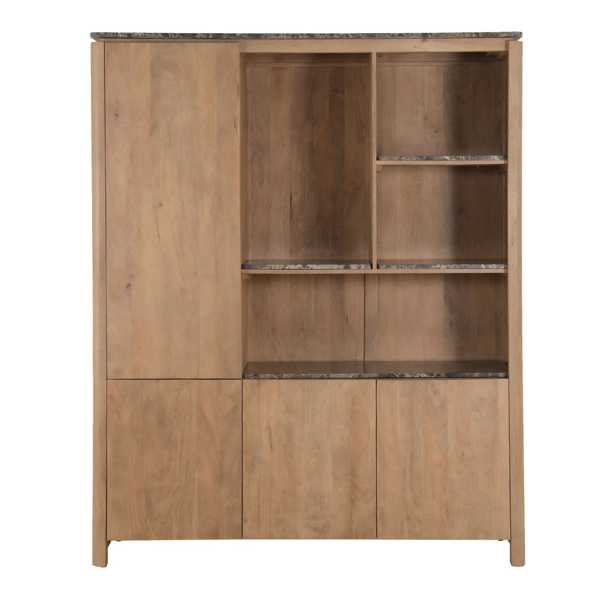 Vakkenkast XL Dallas Naturel Mangohout 160 cm by depauwwonen