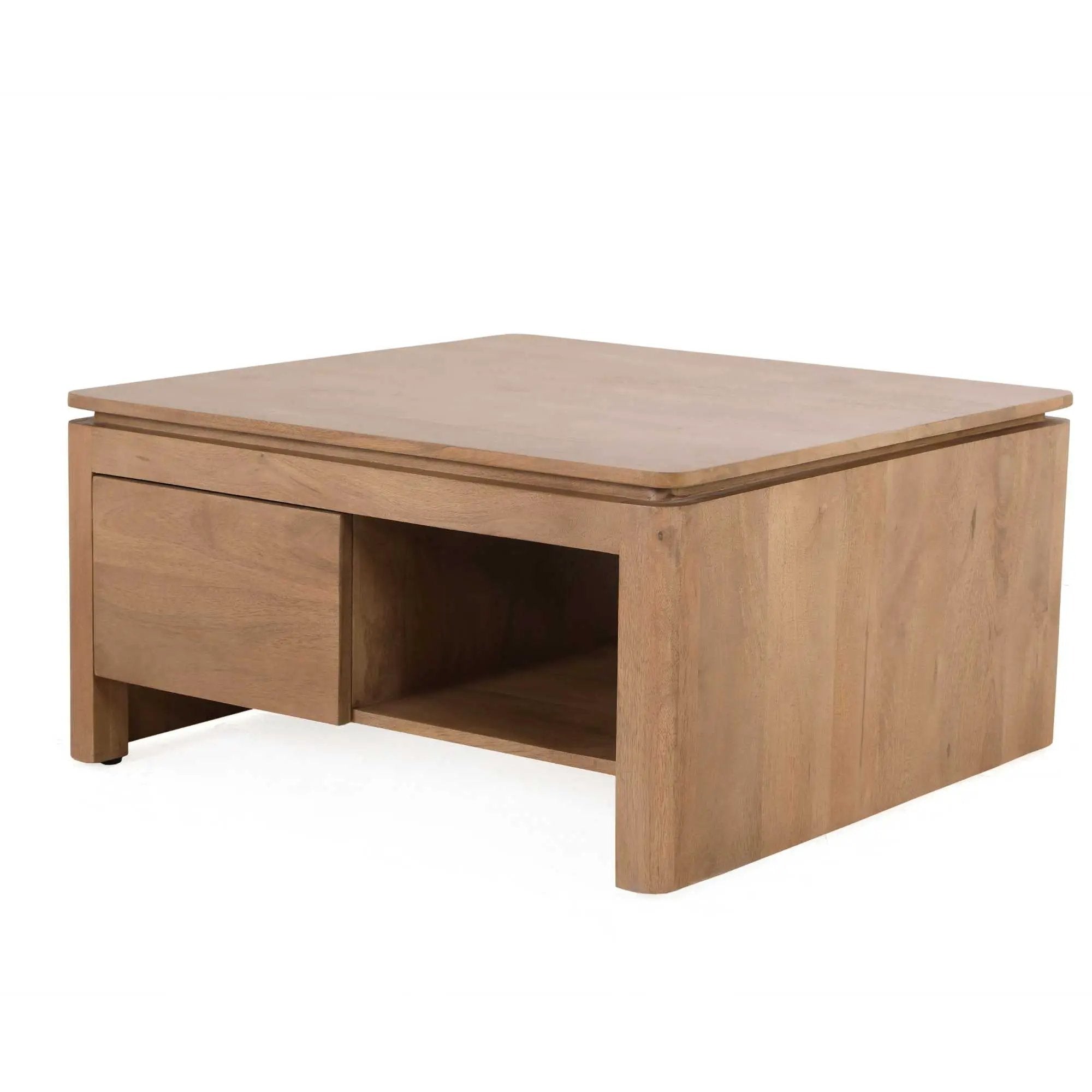 Vierkante Salontafel Dallas Naturel Mangohout 80 cm by depauwwonen