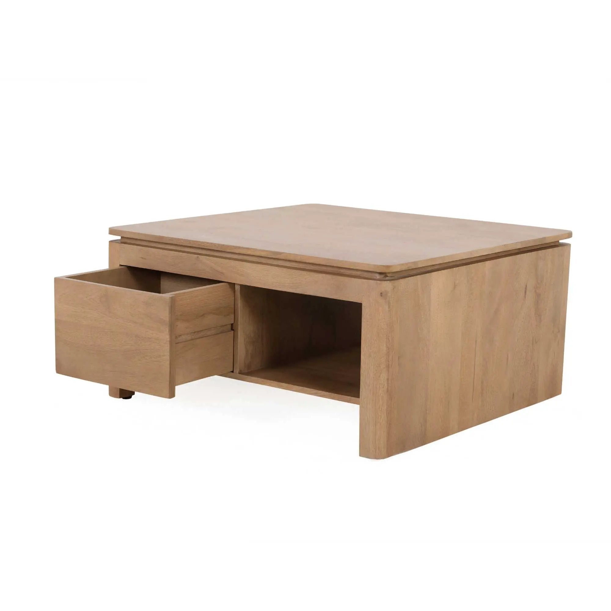 Vierkante Salontafel Dallas Naturel Mangohout 80 cm by depauwwonen