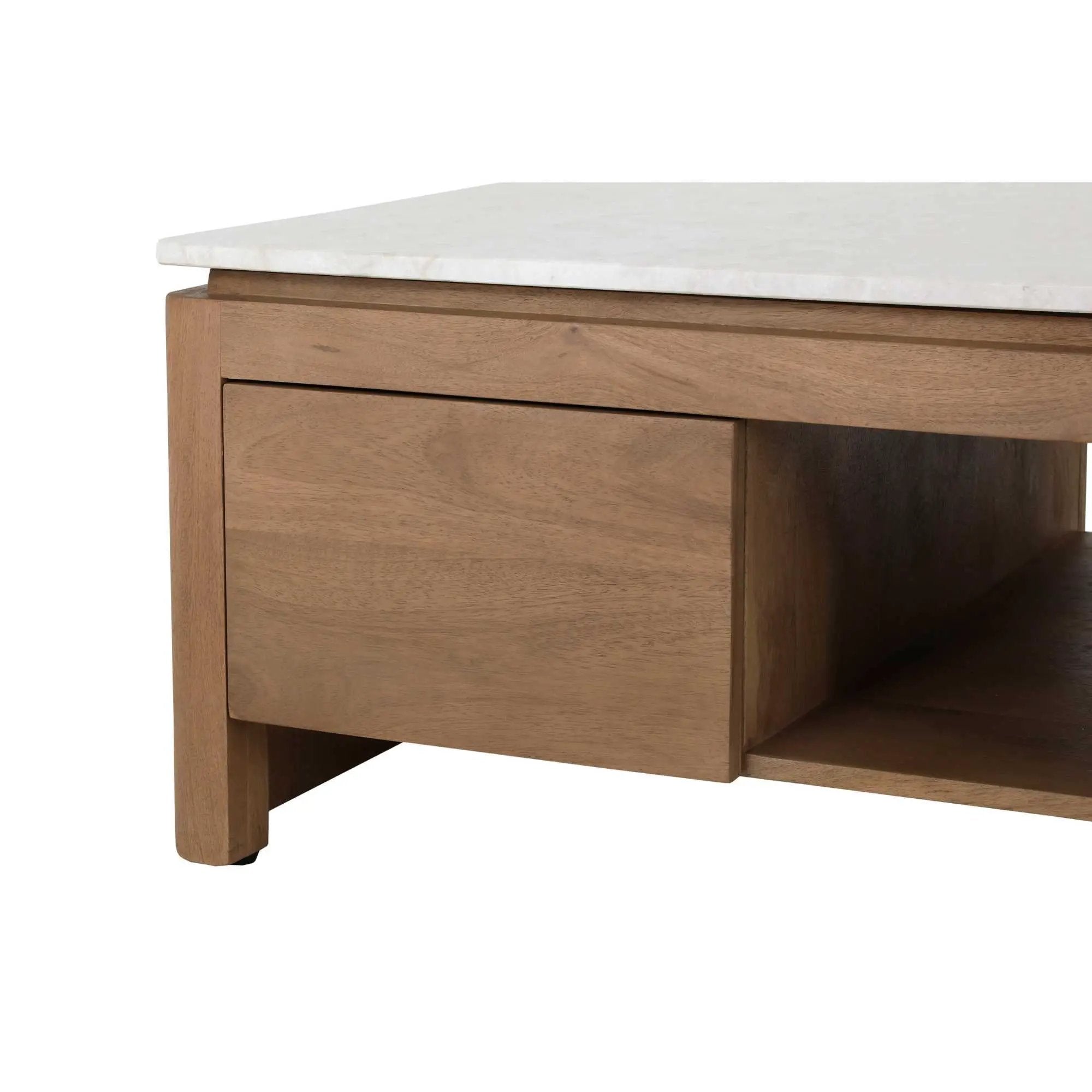 Vierkante Salontafel Dallas Naturel Mangohout 80 cm by depauwwonen