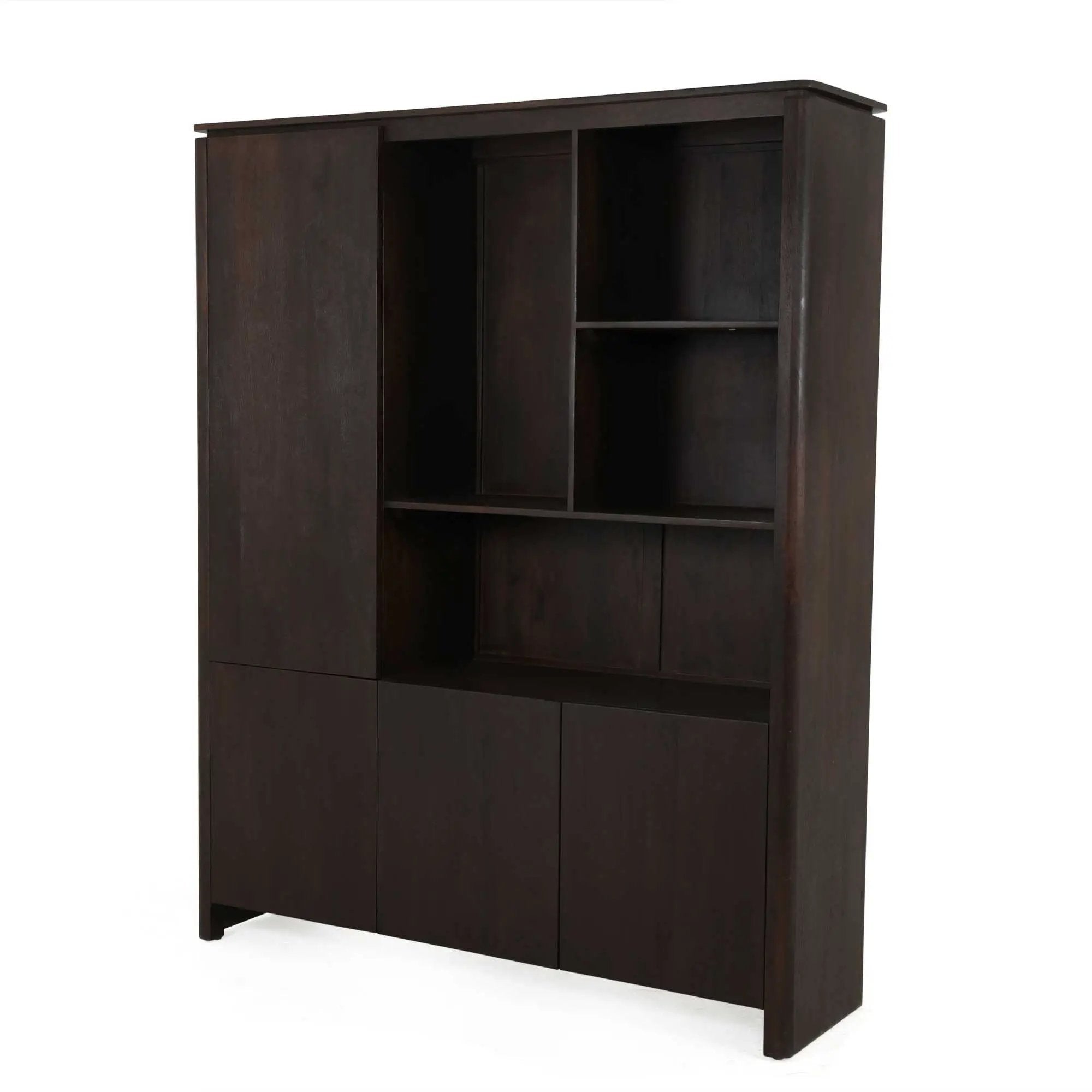 Vakkenkast XL Dallas Bruin Mangohout 160 cm by depauwwonen