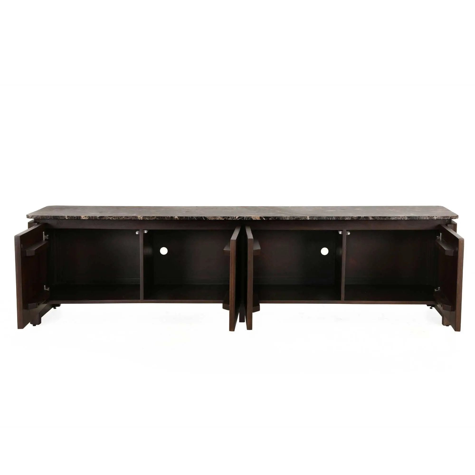Tv-meubel Dallas bruin mangohout 210 cm by depauwwonen