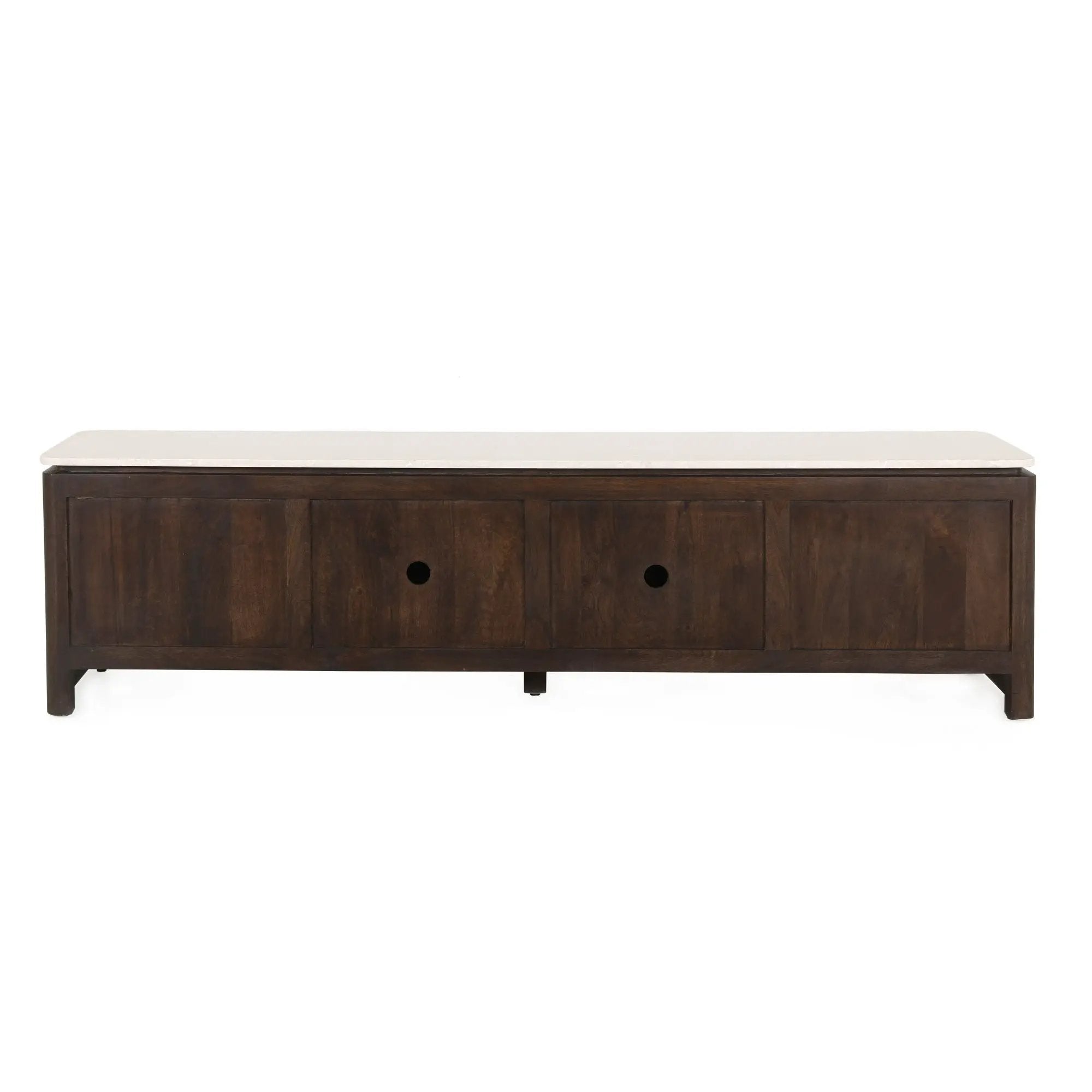 Tv-meubel Dallas bruin mangohout 210 cm by depauwwonen