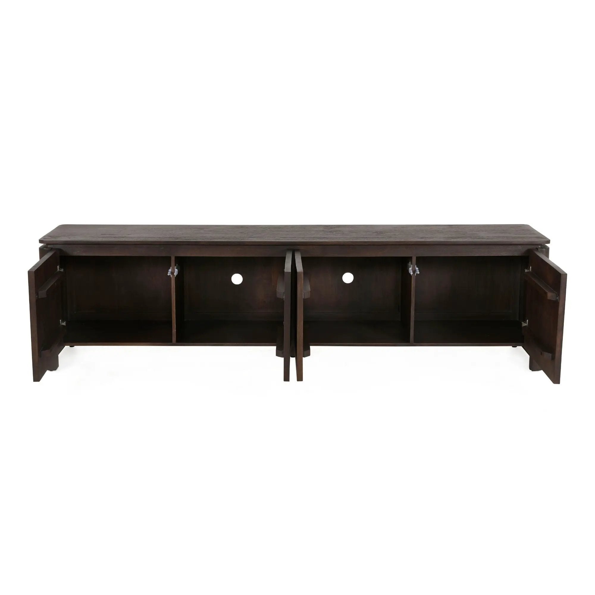 Tv-meubel Dallas bruin mangohout 210 cm by depauwwonen