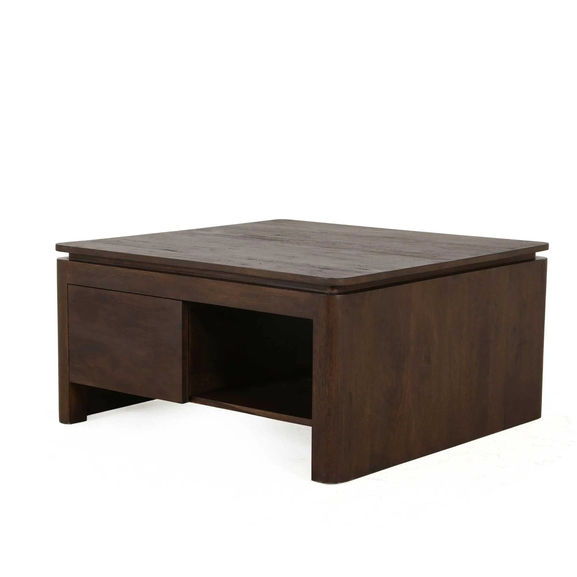 Vierkante salontafel Dallas bruin mangohout 80 cm by depauwwonen