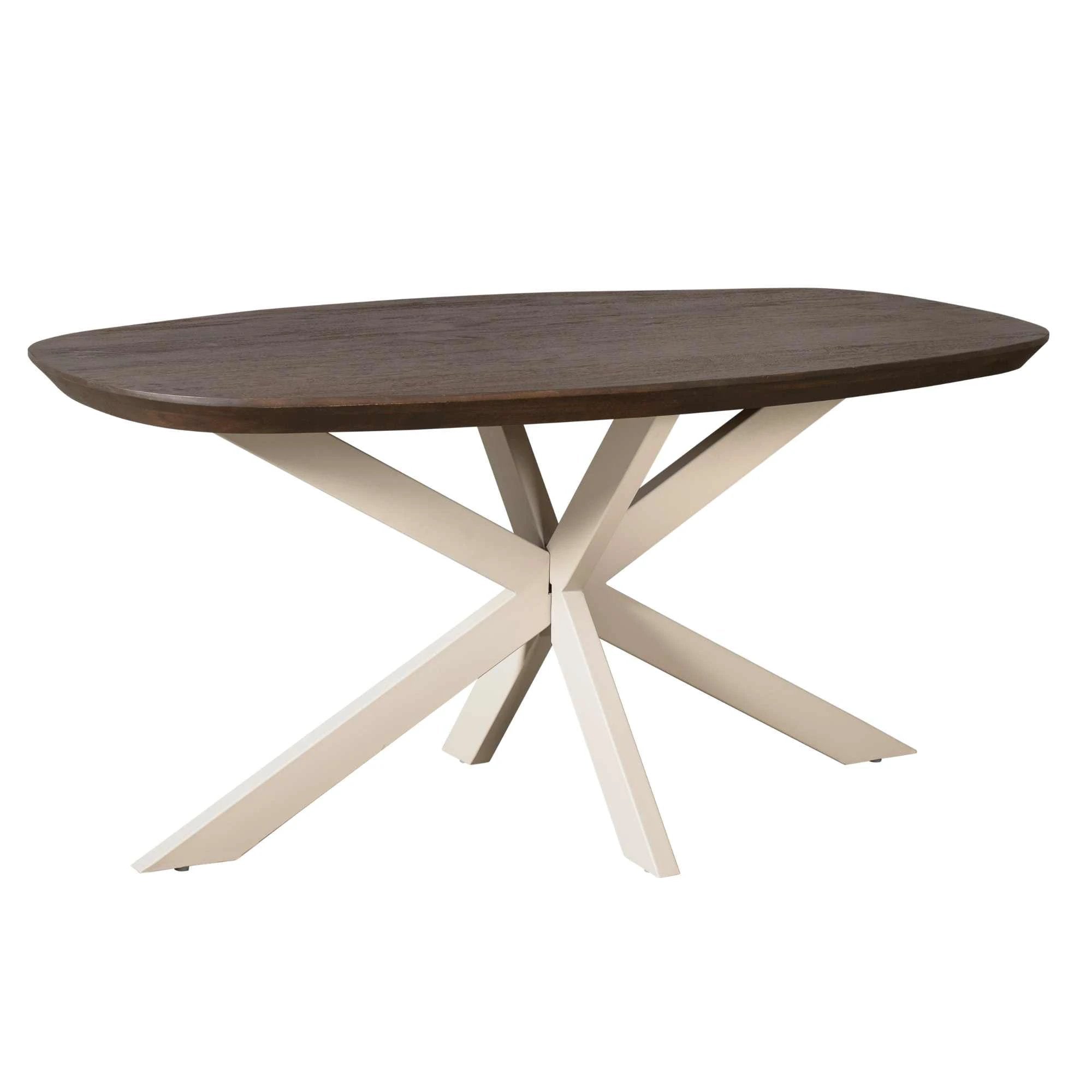 Eettafel Madison Bruin | 160 cm | Deens Ovaal | Poot Zand by Starfurn