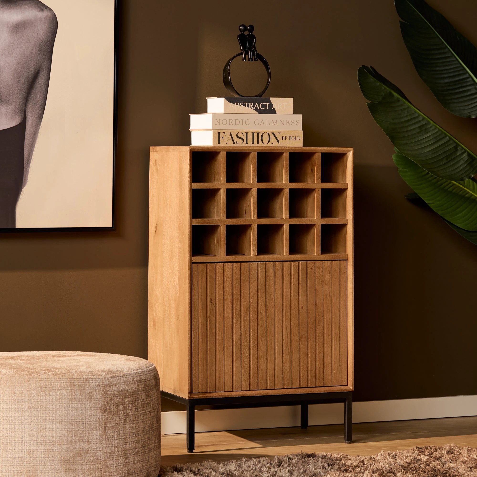 Wijnkast Madison Natuurlijk | 55 cm by Starfurn