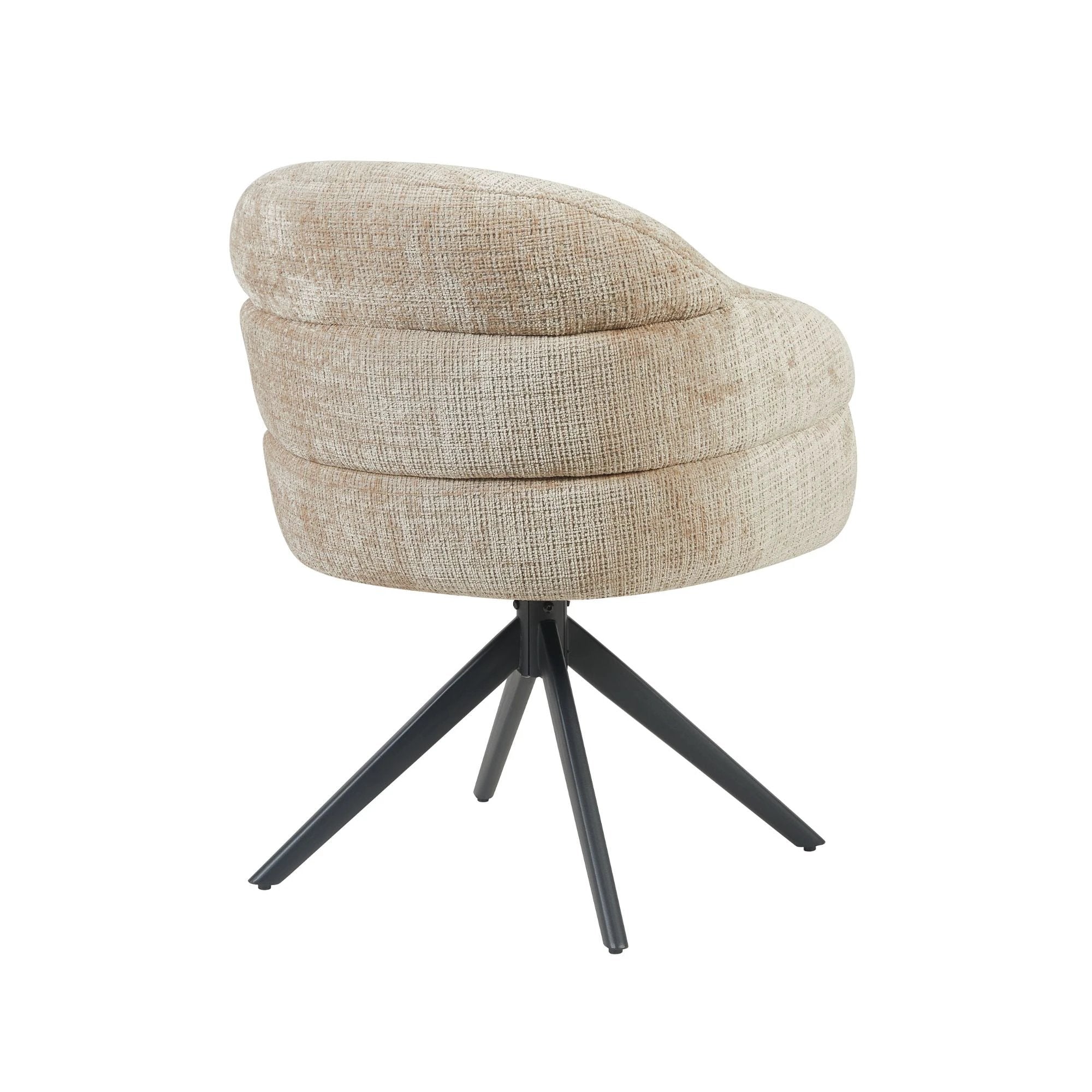 Eetkamerstoel Bella | Beige | Poot Zwart by Starfurn