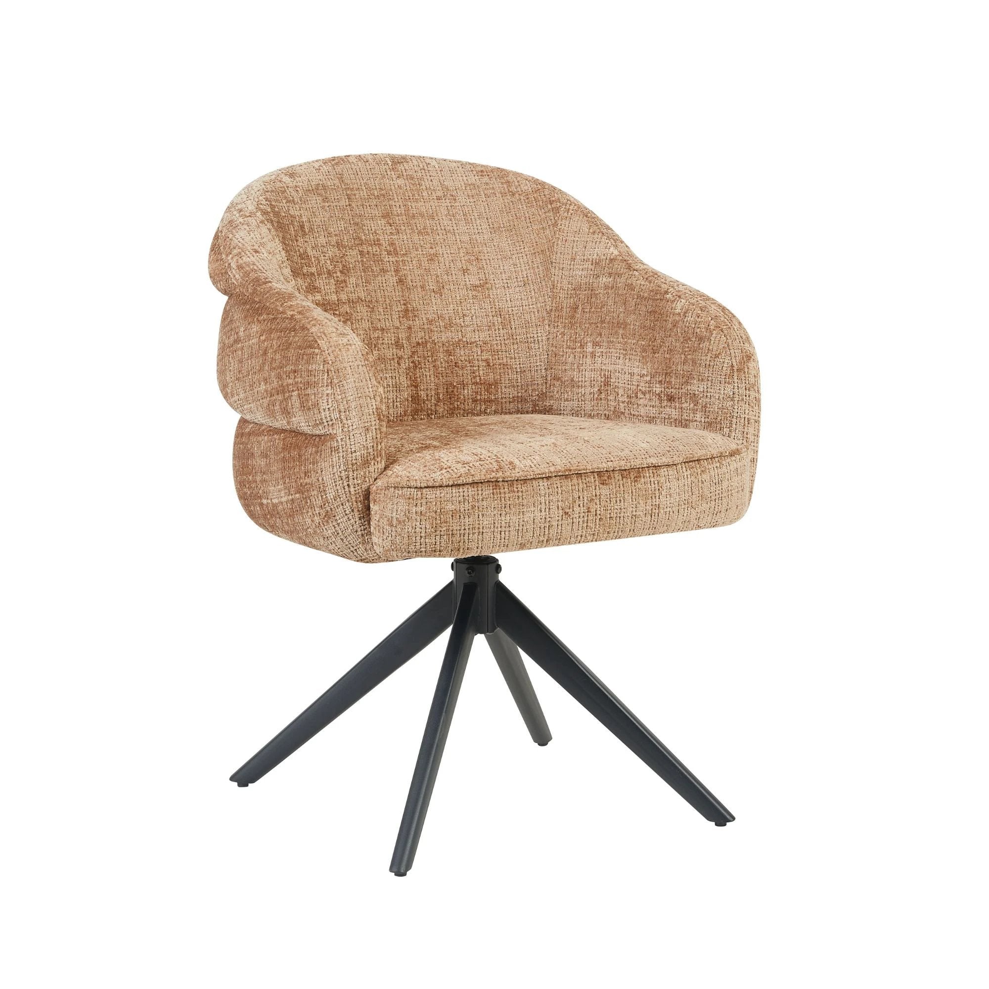 Eetkamerstoel Bella | Cinnamon | Poot Zwart by Starfurn