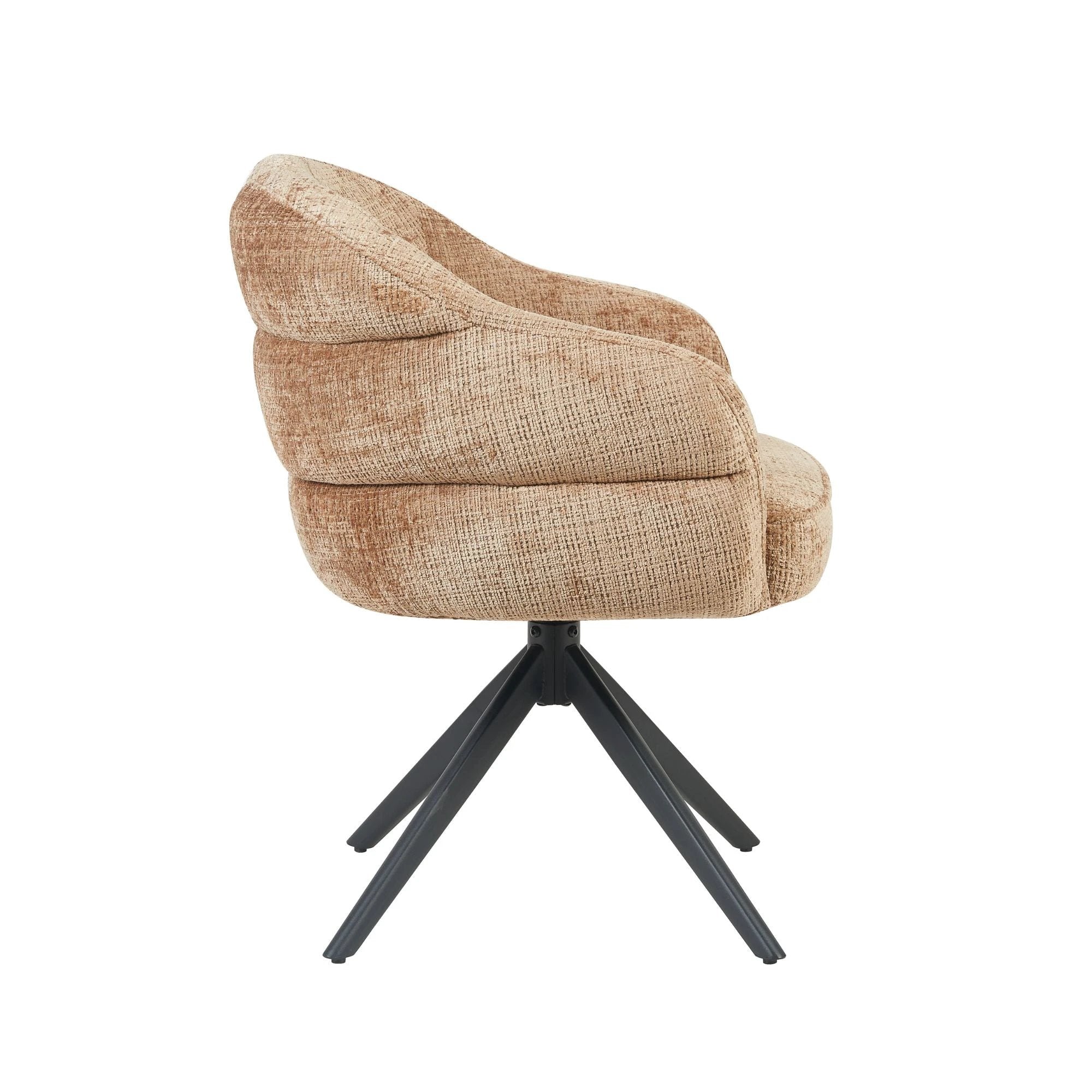 Eetkamerstoel Bella | Cinnamon | Poot Zwart by Starfurn