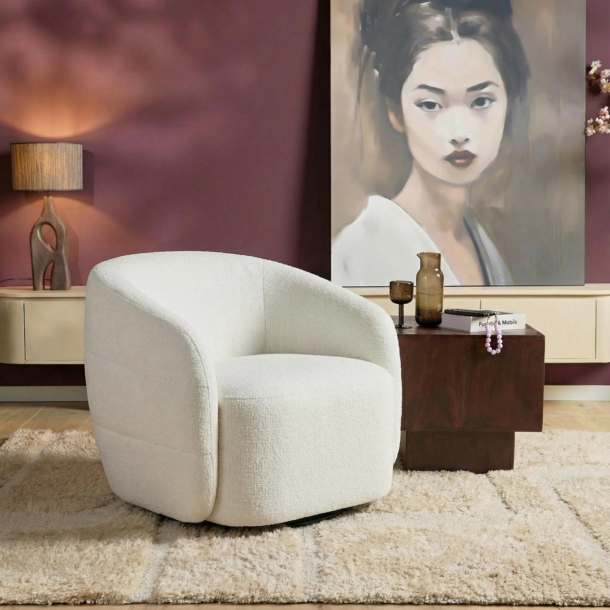 Fauteuil Yara - draaibaar | Creme by Starfurn