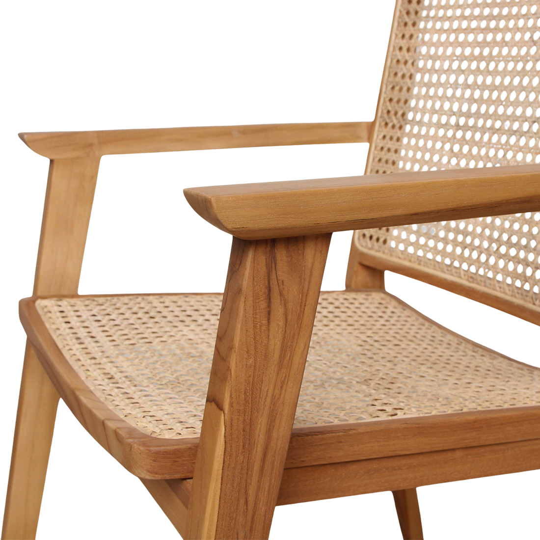 Eetkamerstoel Nova teakhouten met armleuning (set van 2) by Raw Materials Amsterdam