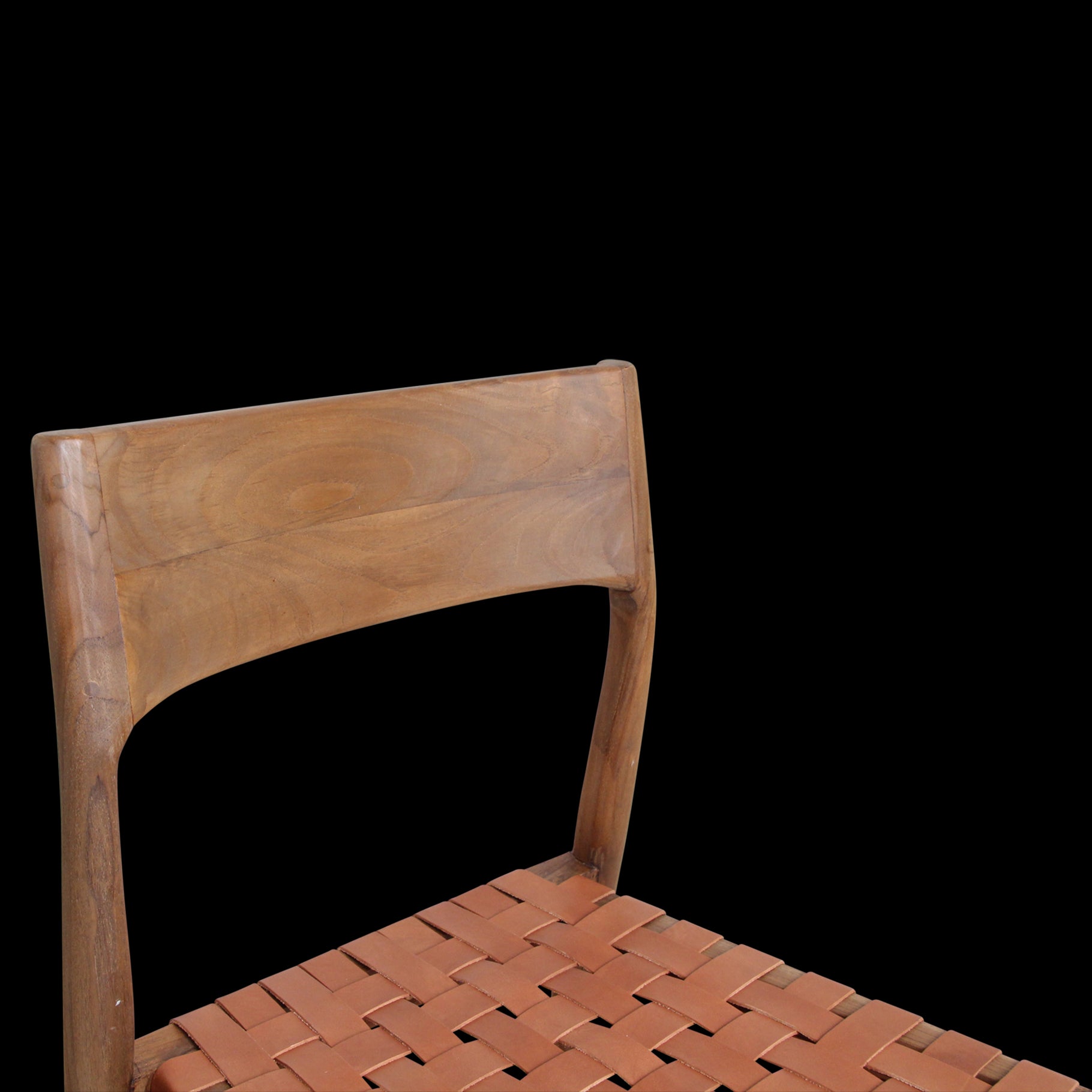 Eetkamerstoel Freya teak met leer - naturel (set van 2)