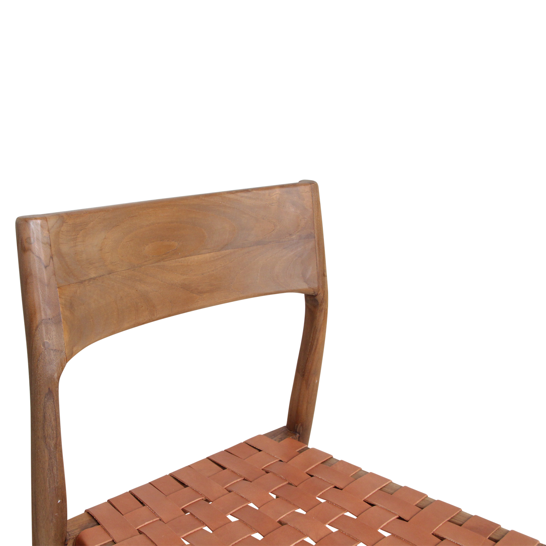 Eetkamerstoel Freya teak met leer - naturel (set van 2) by Raw Materials Amsterdam
