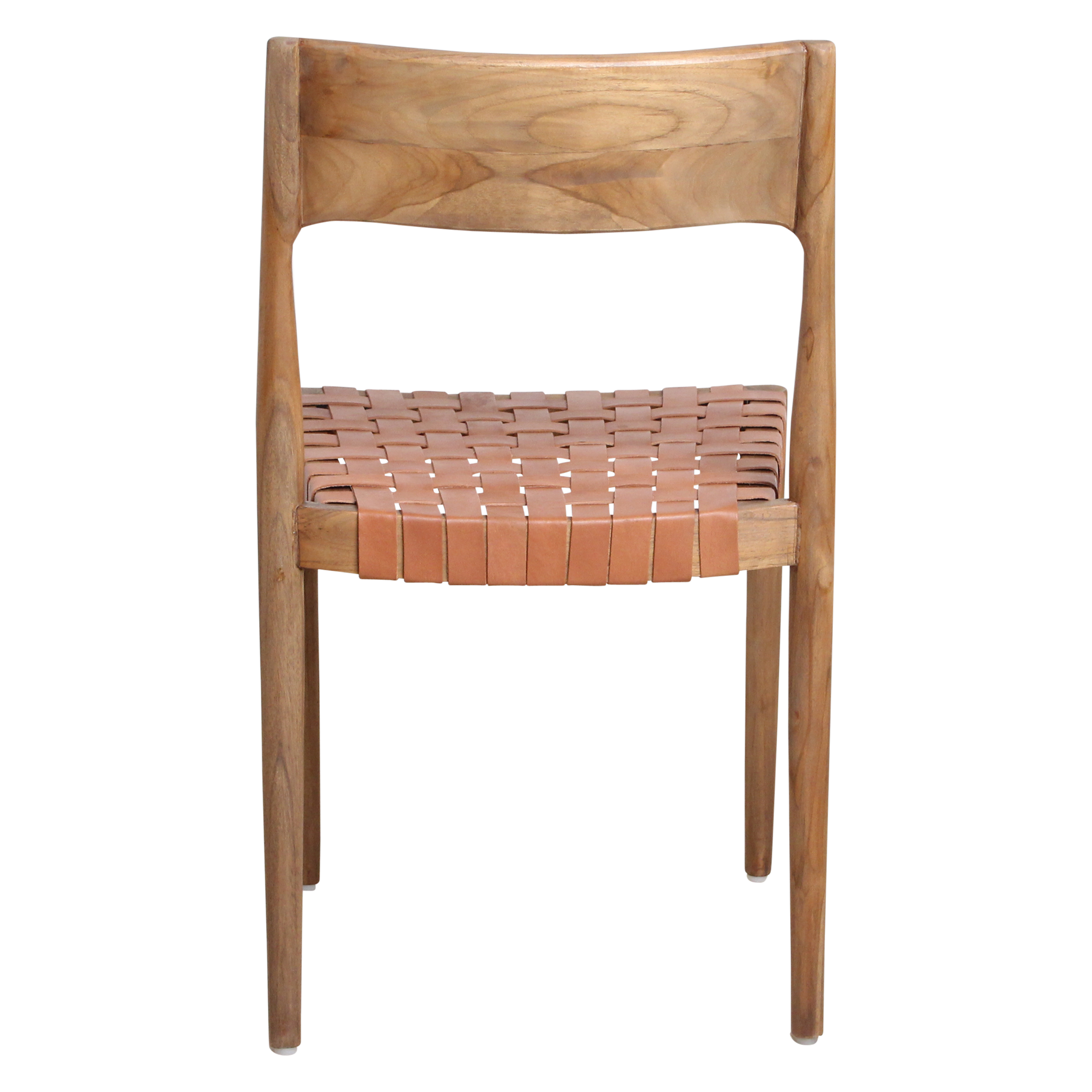 Eetkamerstoel Freya teak met leer - naturel (set van 2) by Raw Materials Amsterdam