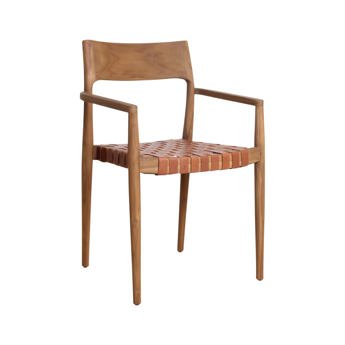 Eetkamerstoel Freya teakhouten met armleuning - naturel (set van 2) by Raw Materials Amsterdam